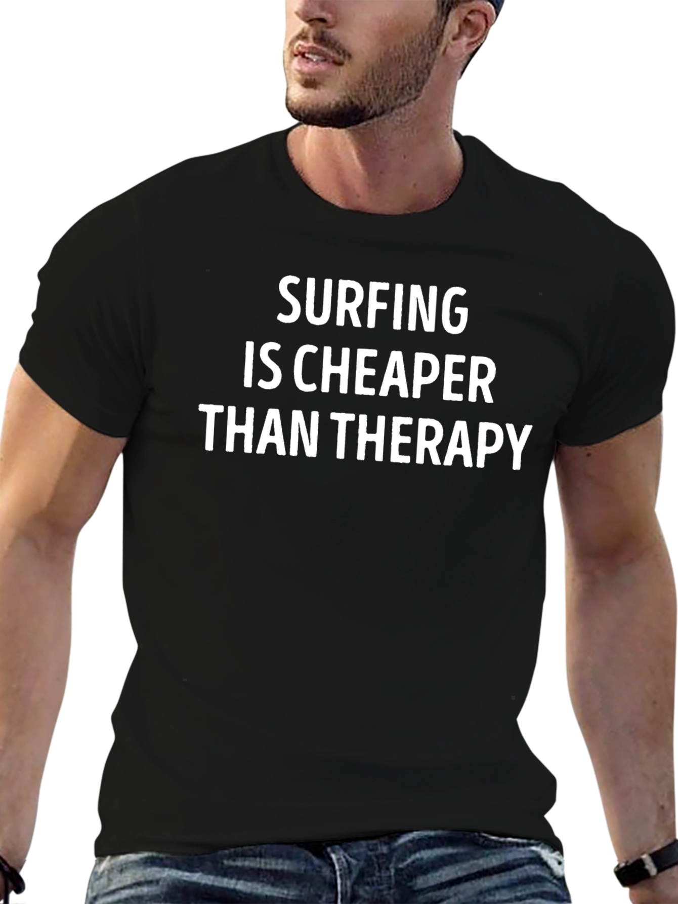 Surfing is Cheaper Than Therapy T-Shirt