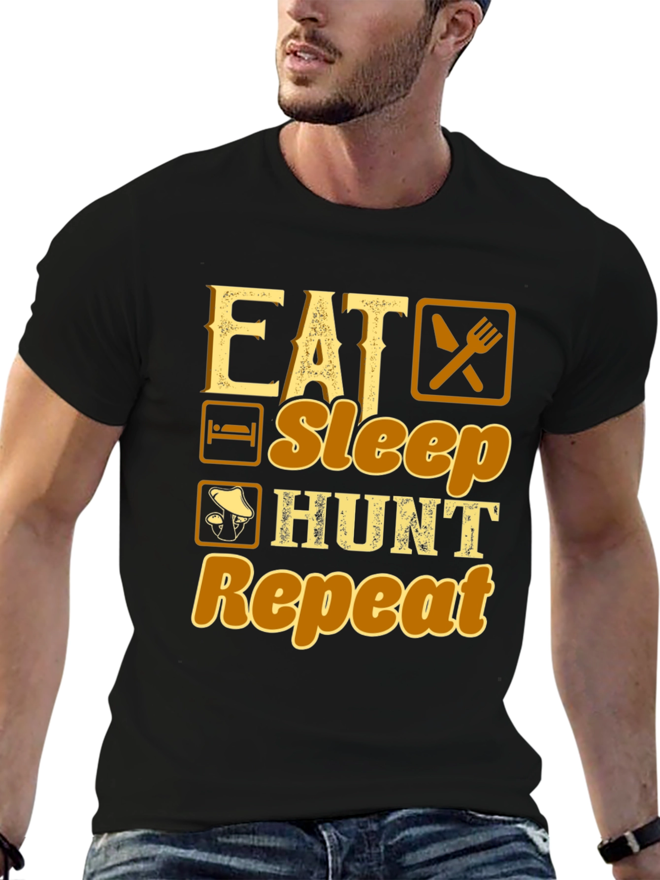 Eat Sleep Hunt Repeat Graphic T-Shirt
