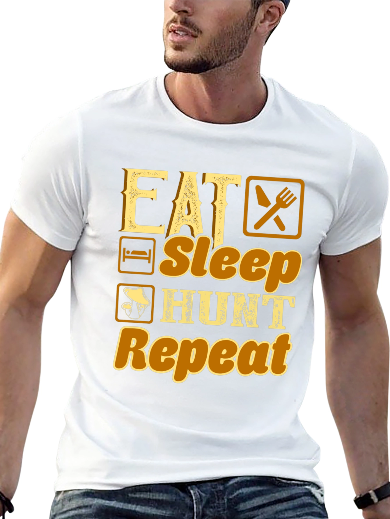 Eat Sleep Hunt Repeat Graphic T-Shirt
