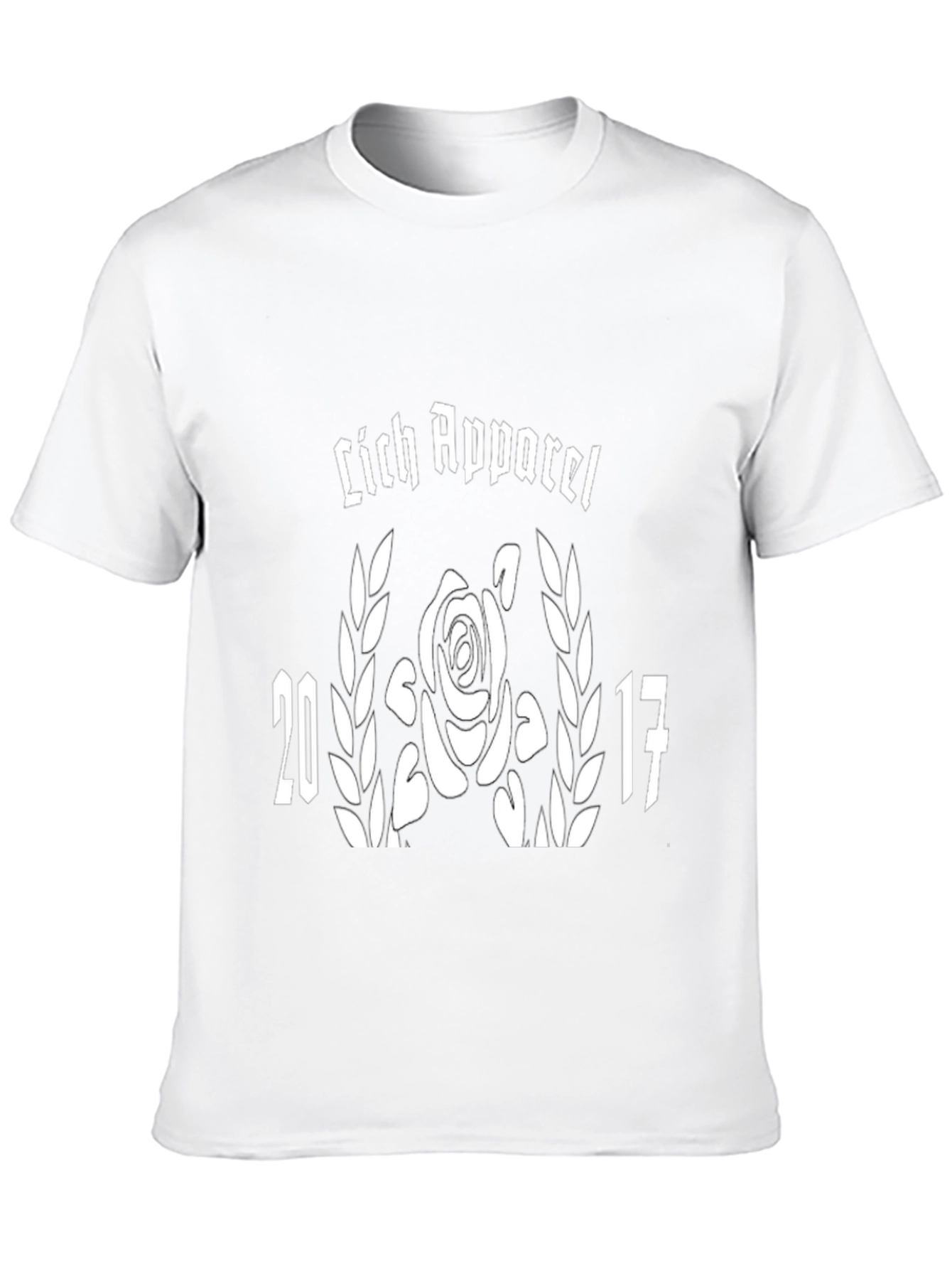 Lich Apparel Black T-Shirt Rose and 2017 Graphic