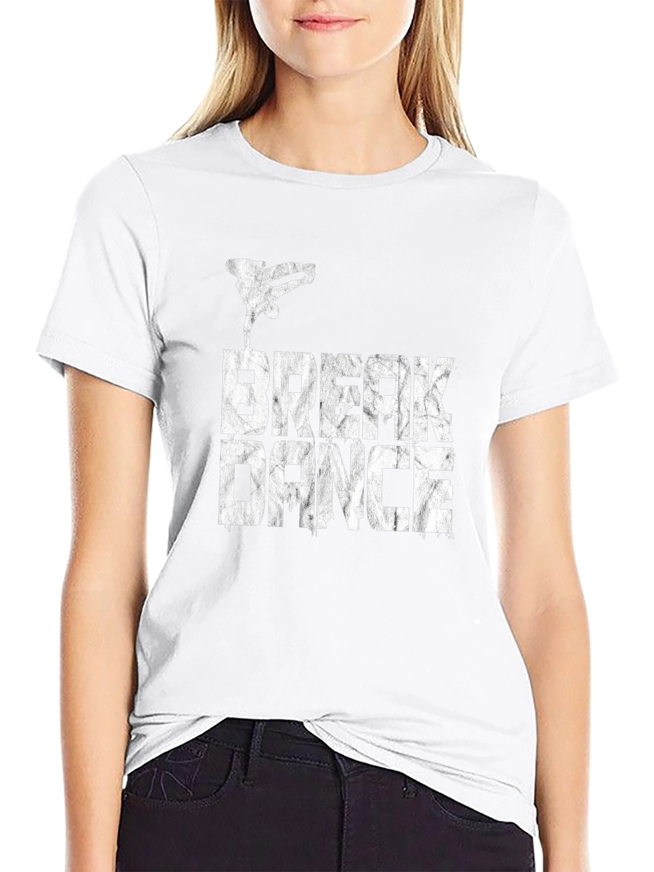 Break Dance Graphic T-Shirt - Black Cotton Tee