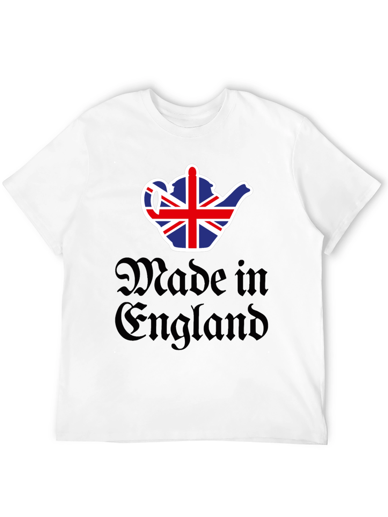 Made in England UK Flag Teapot Graphic T-Shirt
