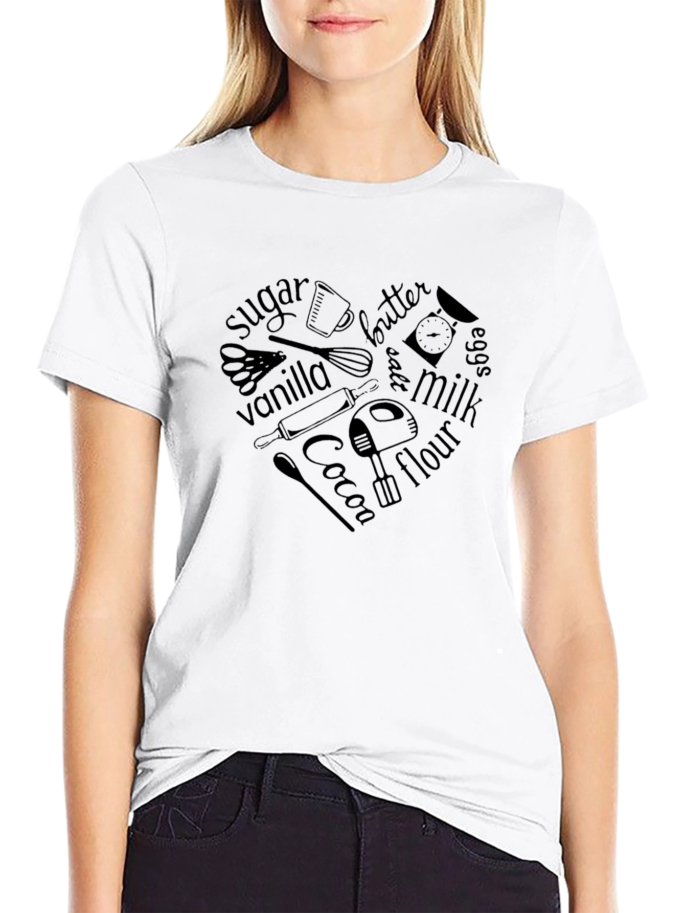 Baking Lover Heart Graphic T-Shirt - Unisex