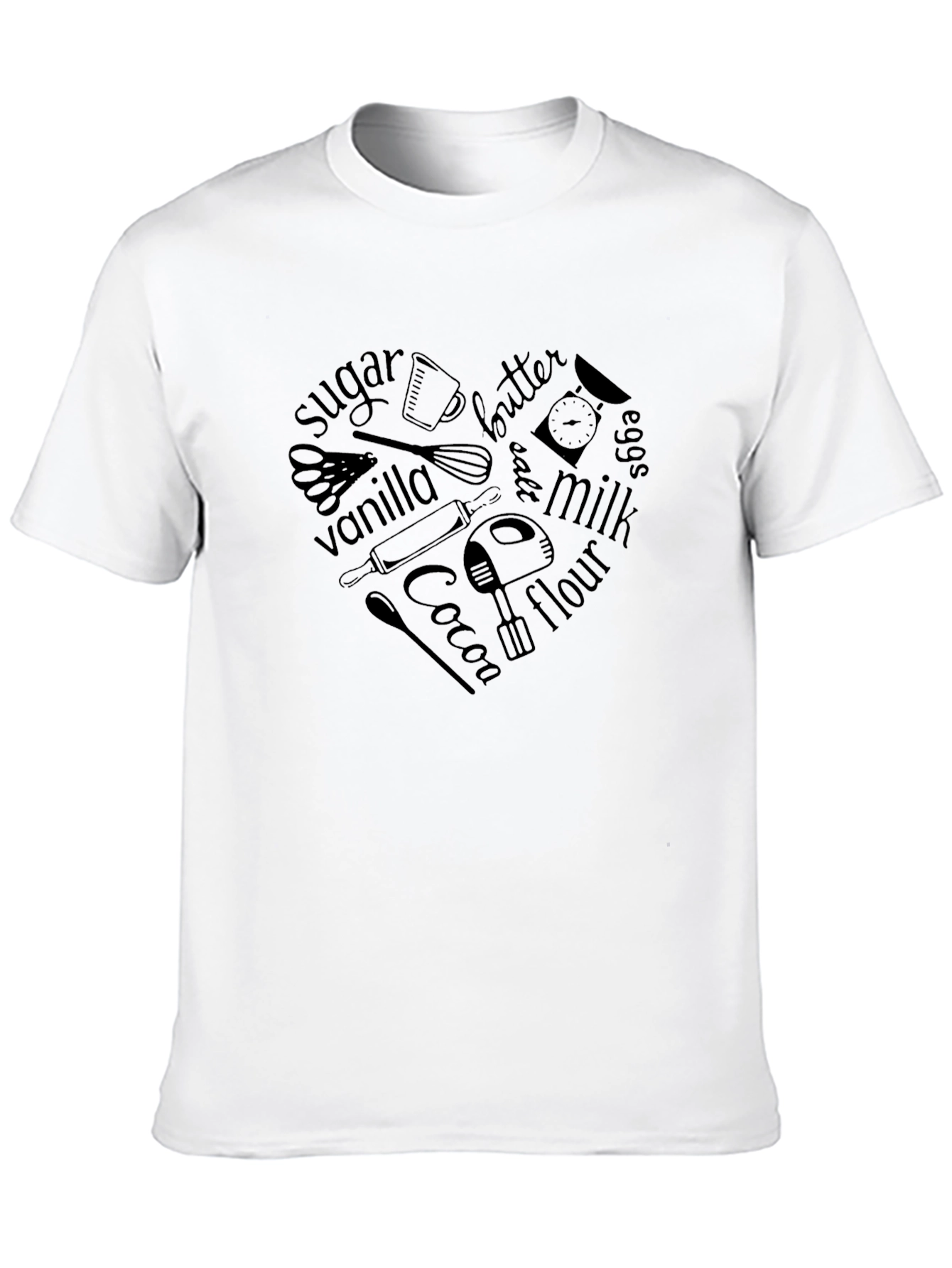 Baking Lover Heart Graphic T-Shirt - Unisex