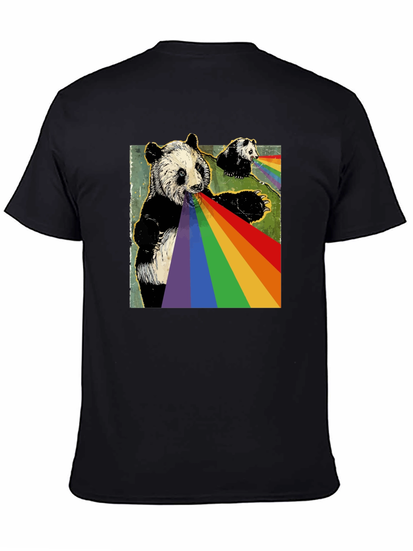 Panda Rainbow T-Shirt - Unique Graphic Tee