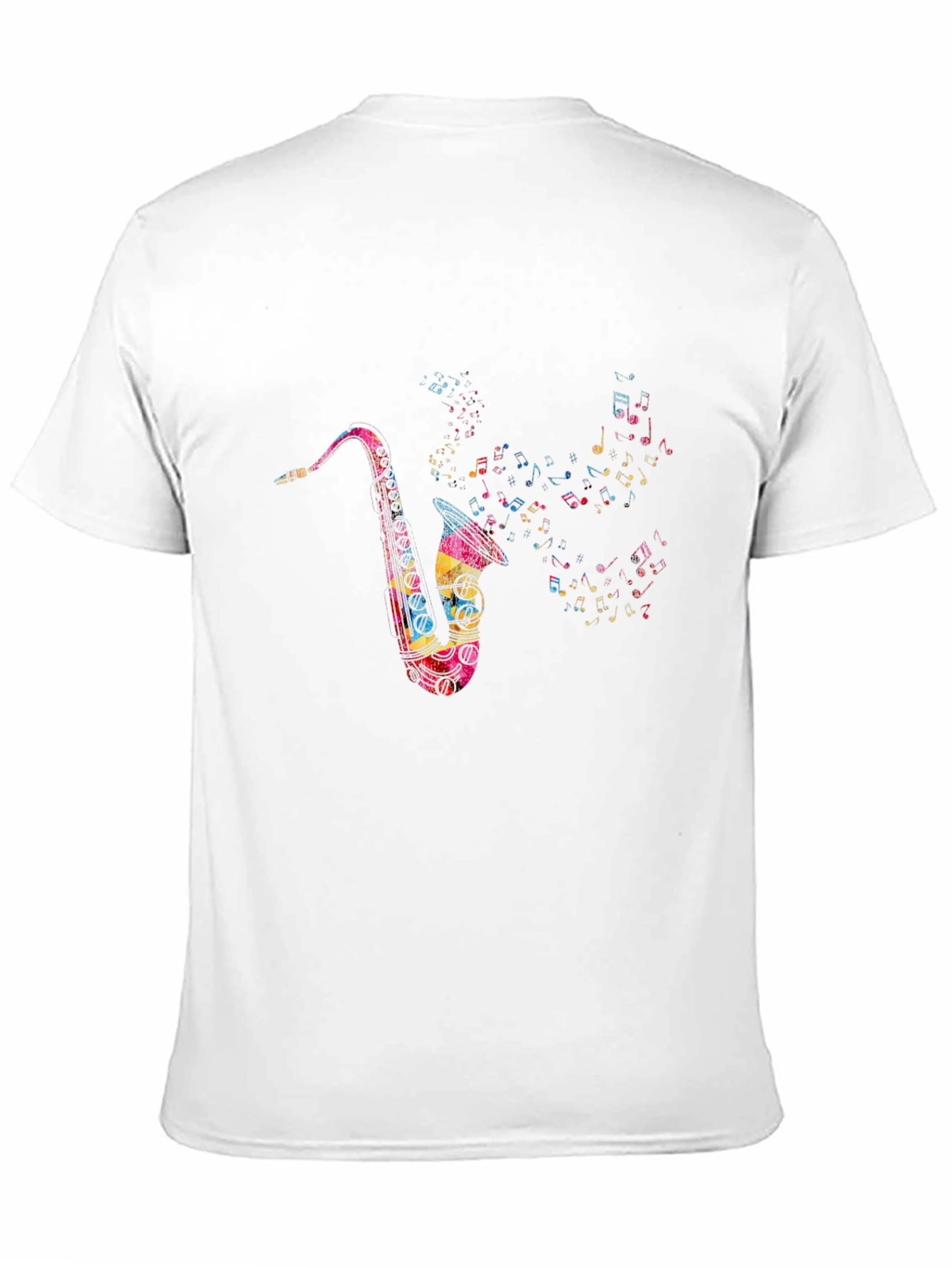 Saxophone Music Note T-Shirt - Mens