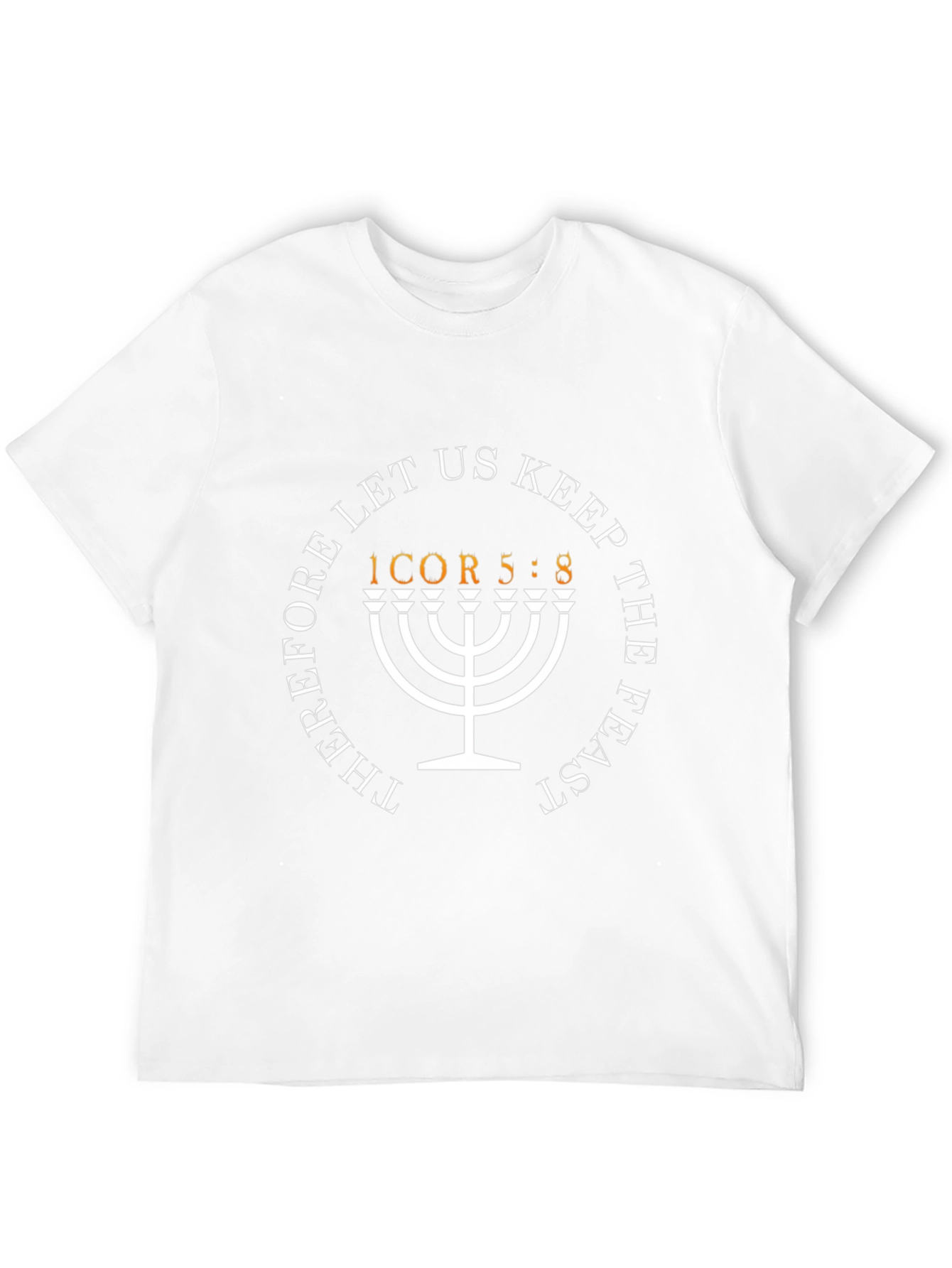 Christian Menorah Graphic T-Shirt