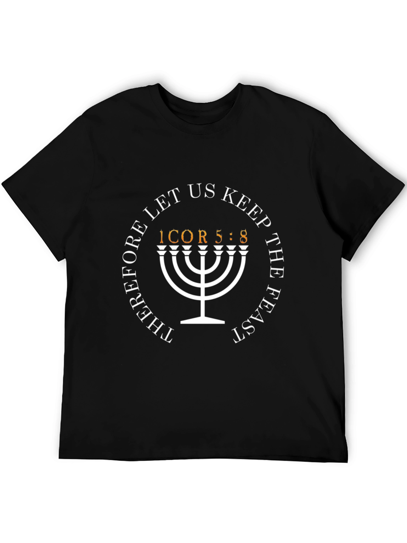 Christian Menorah Graphic T-Shirt