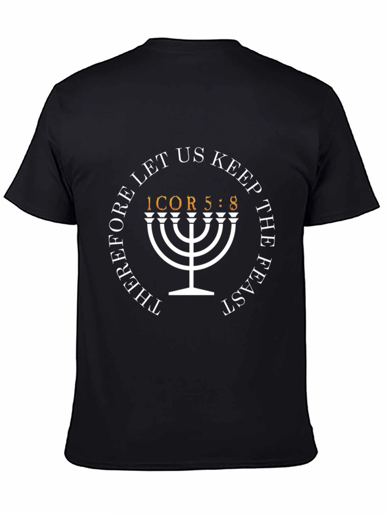 Christian Menorah Graphic T-Shirt