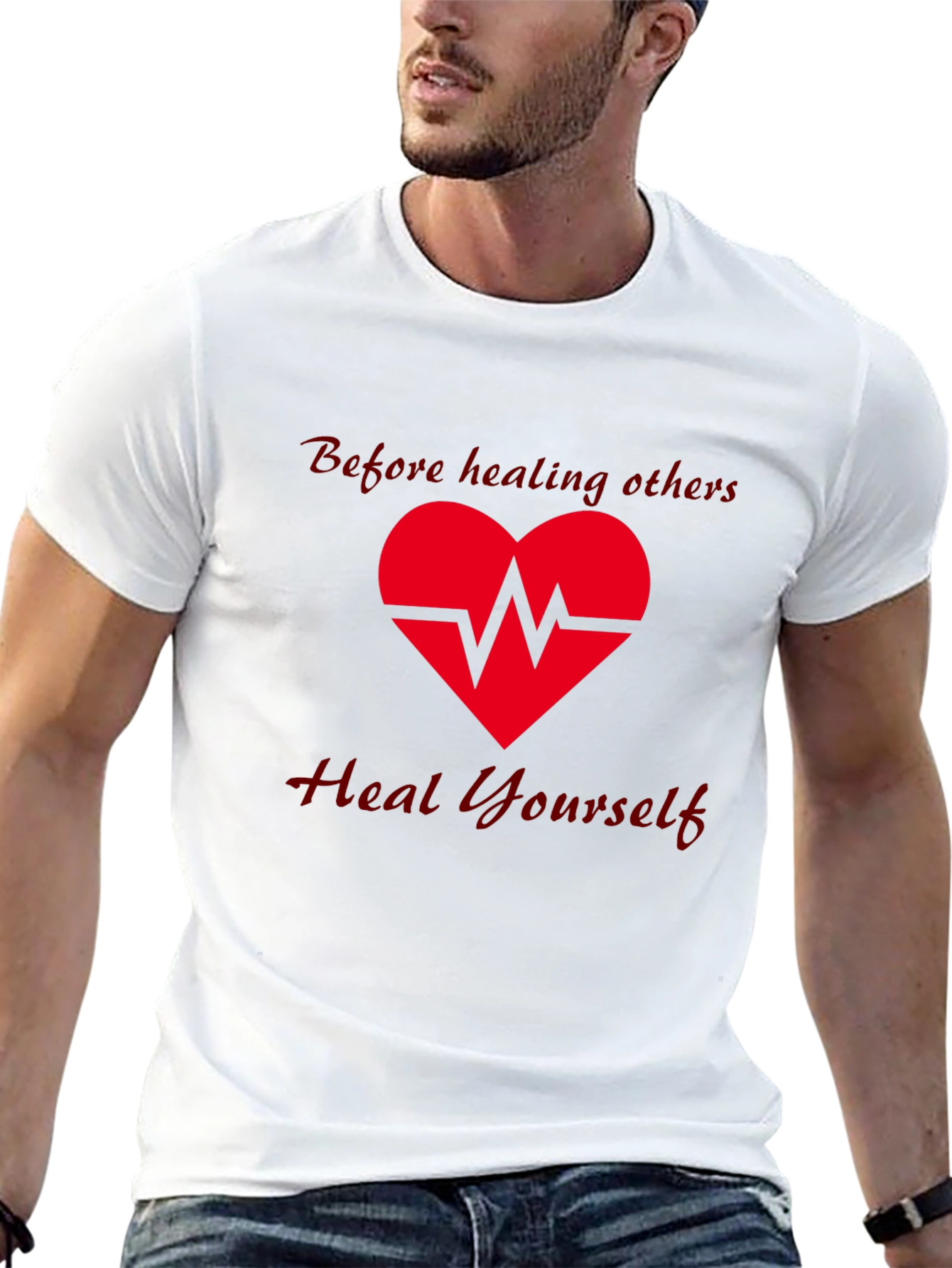 Heal Yourself Graphic Tee - Black Cotton T-Shirt