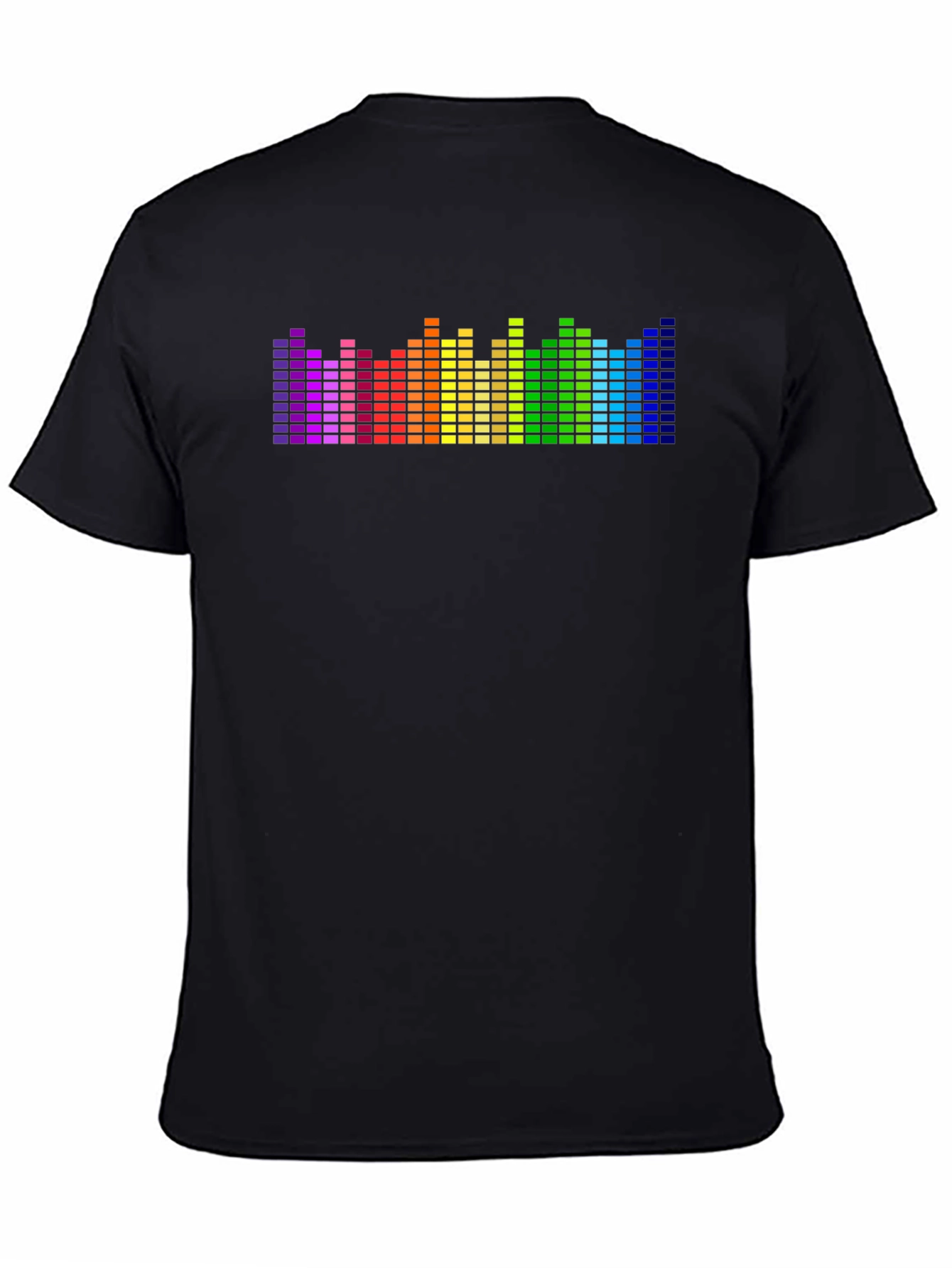 Rainbow Equalizer Graphic Black T-Shirt
