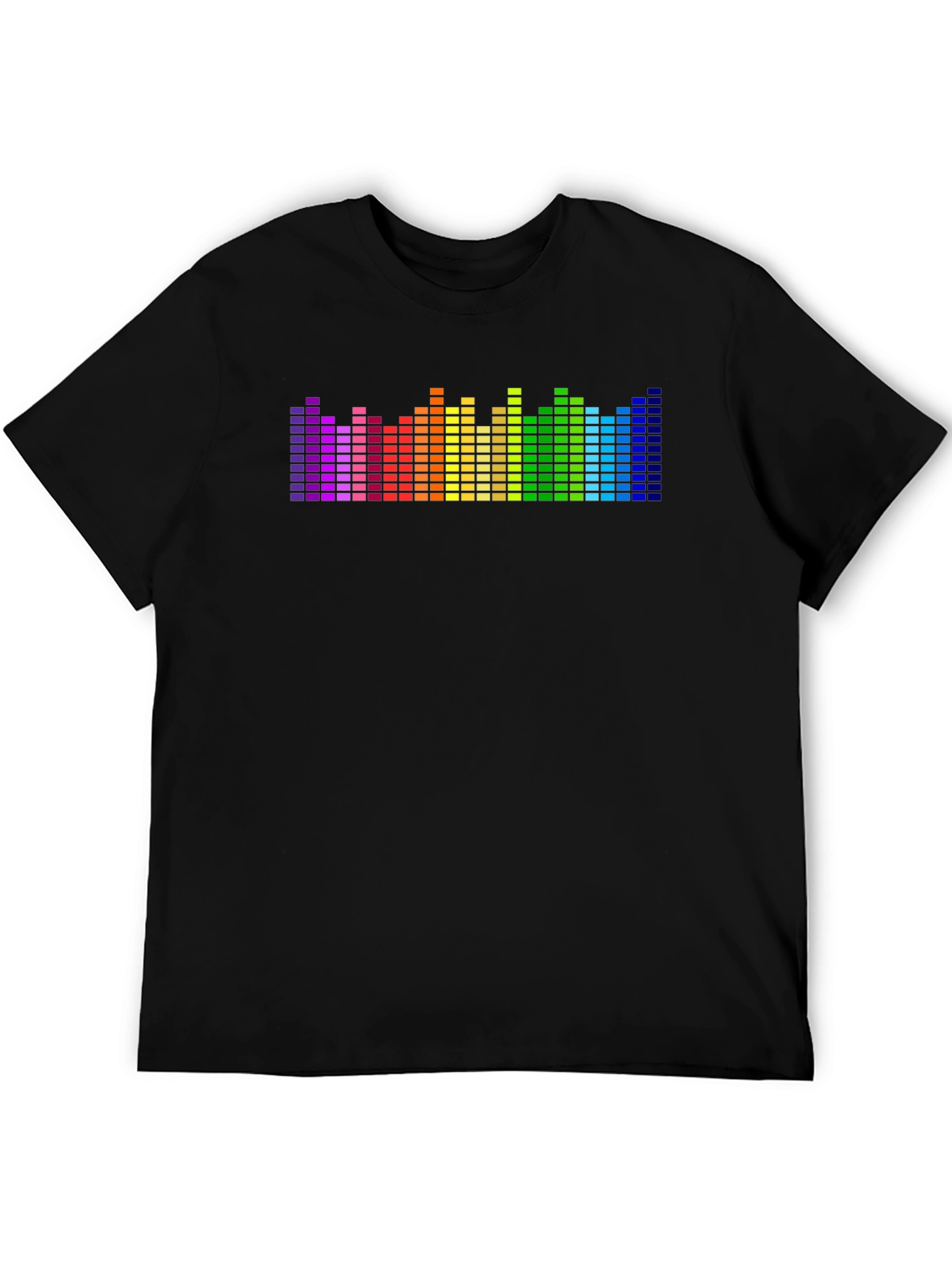 Rainbow Equalizer Graphic Black T-Shirt