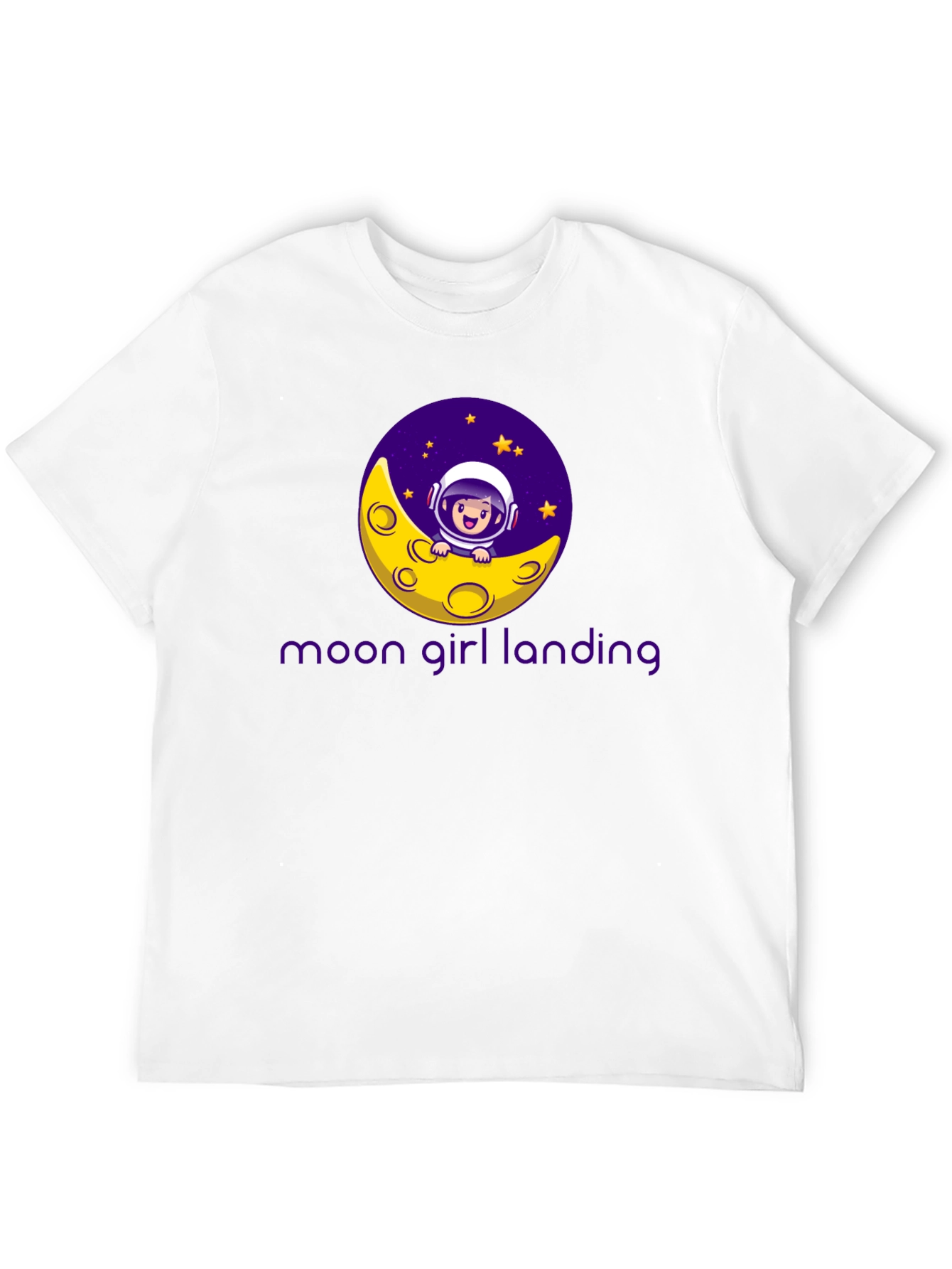 Moon Girl Landing Black T-Shirt