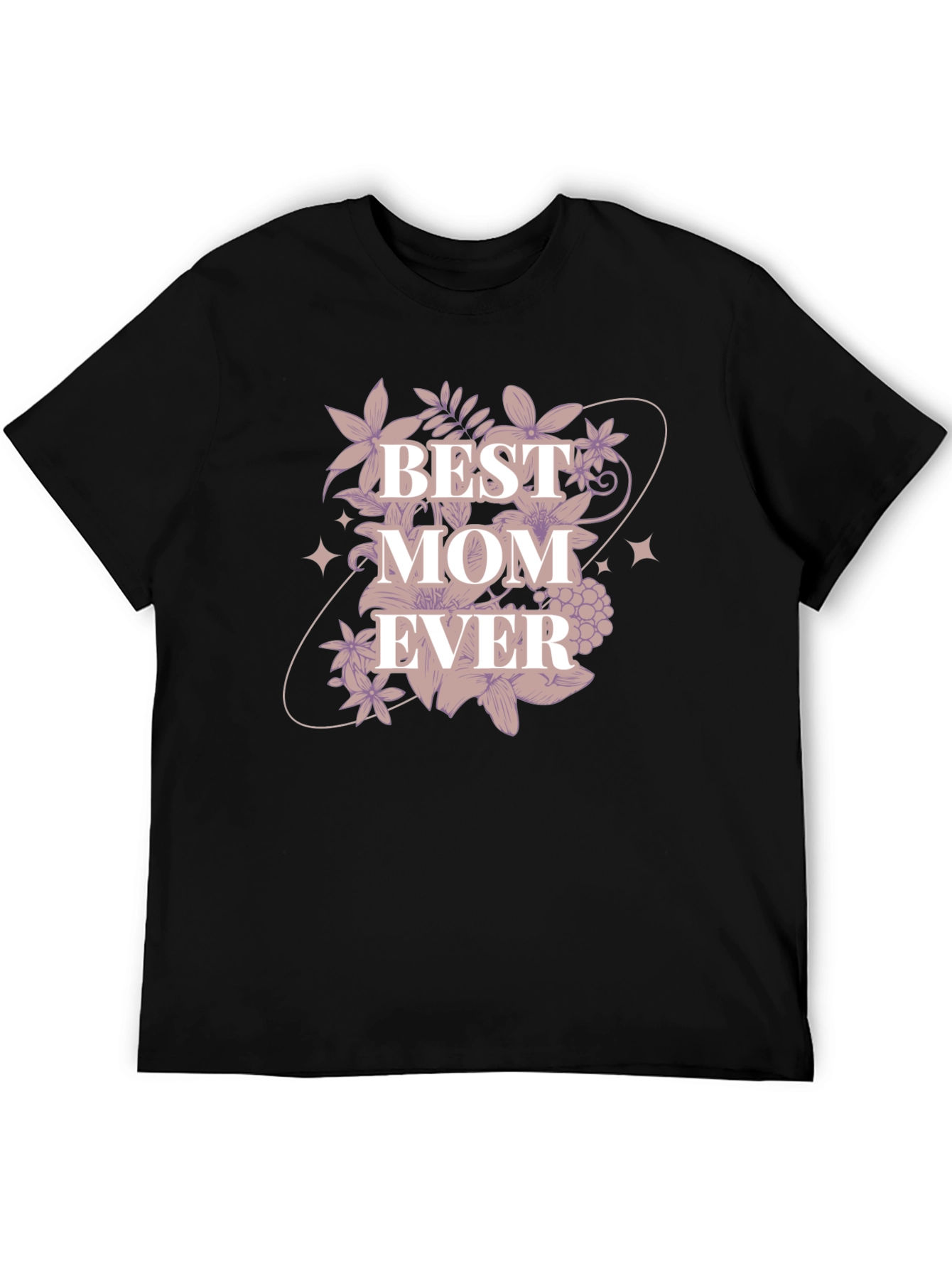 Best Mom Ever Floral Graphic T-Shirt