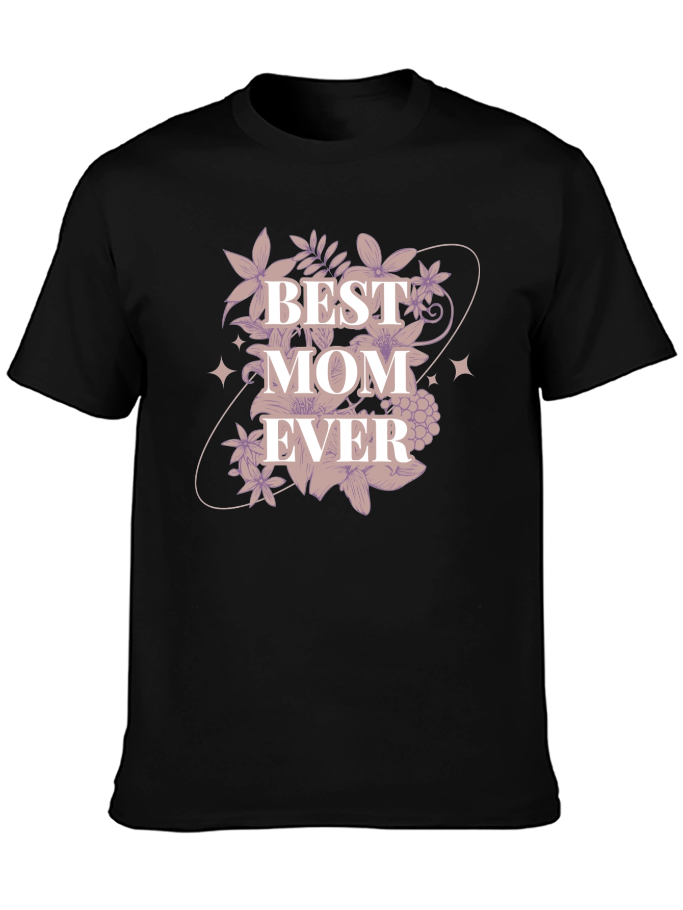 Best Mom Ever Floral Graphic T-Shirt