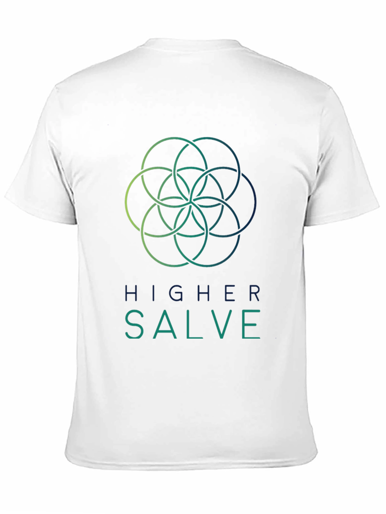 Higher Salve Black T-Shirt with Geometric Design