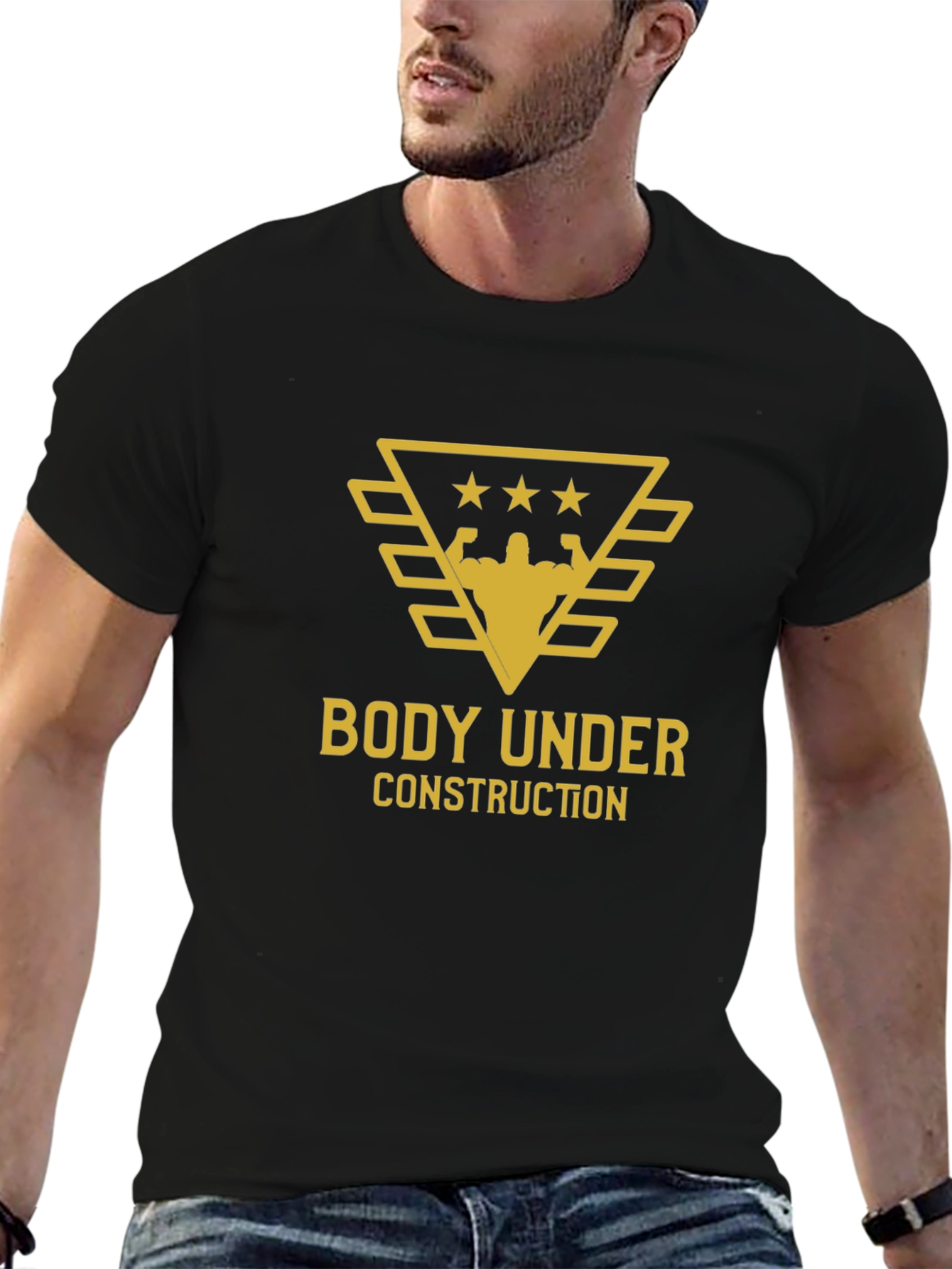 Body Under Construction Black Graphic Tee