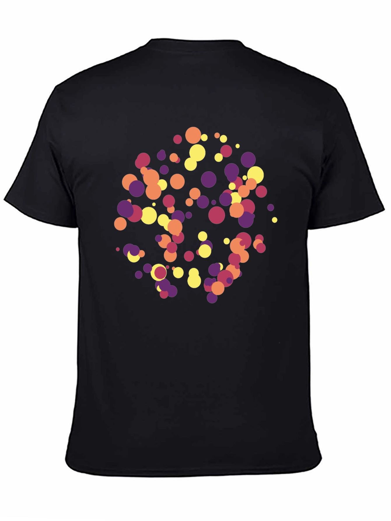 Abstract Dot Pattern Black T-Shirt