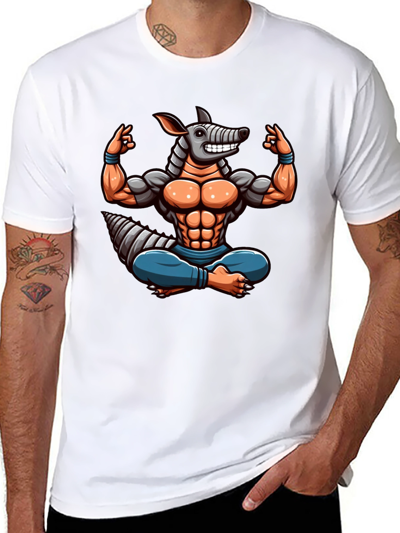 Armadillo Gym Bro T-Shirt - Workout Motivation Tee