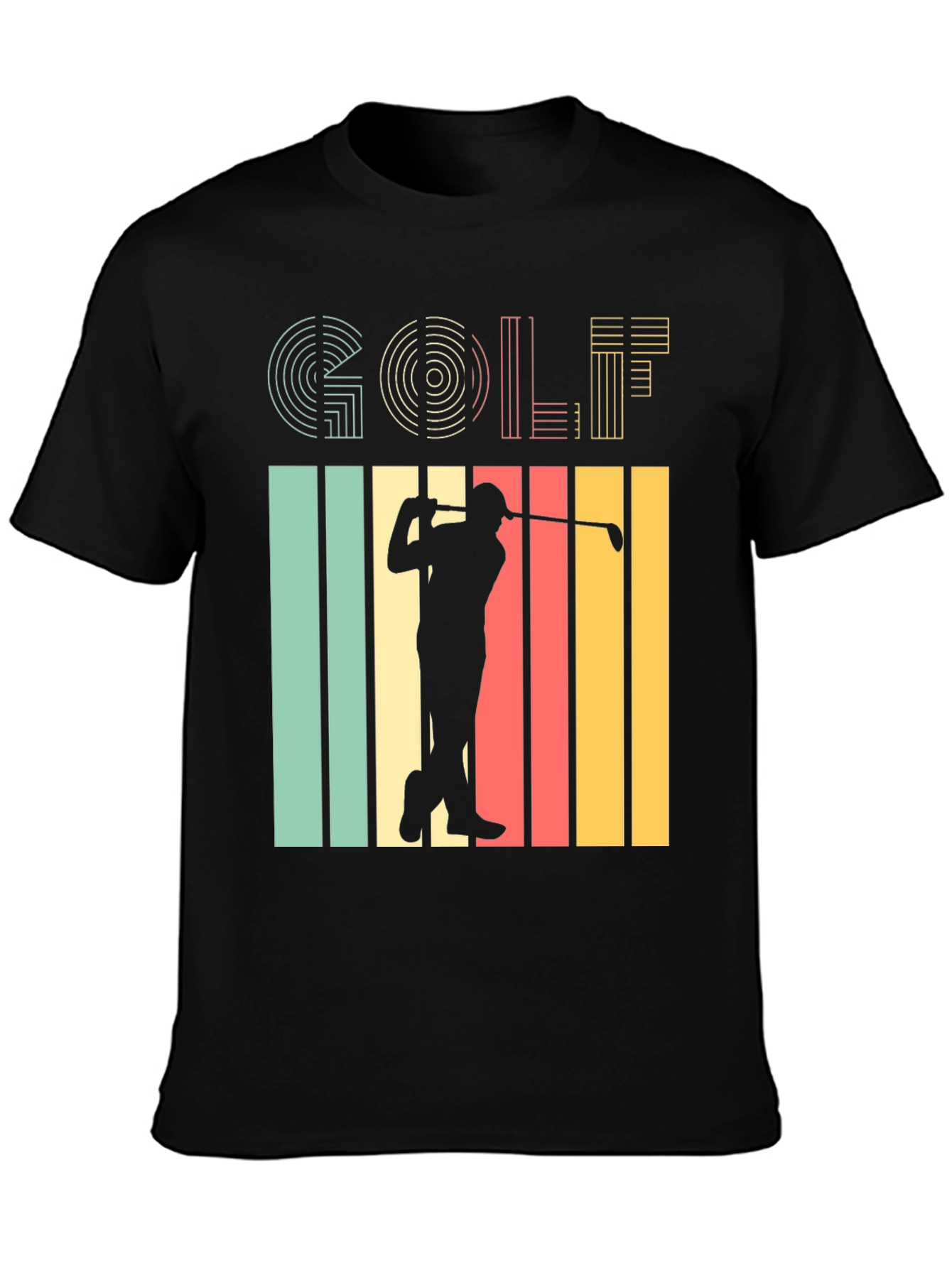 Retro Golf T-Shirt - Golfer Silhouette Tee