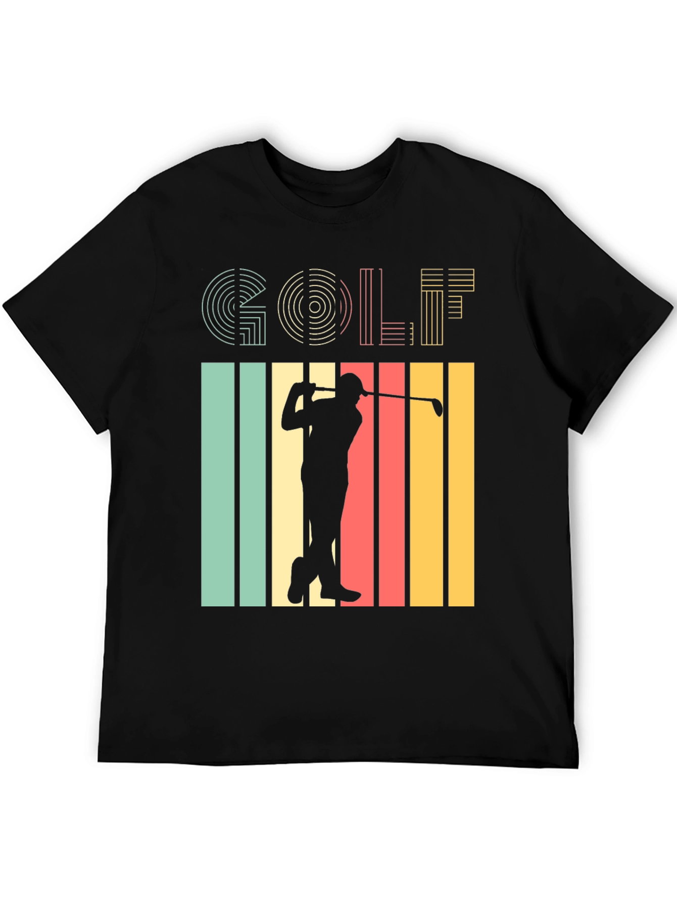 Retro Golf T-Shirt - Golfer Silhouette Tee