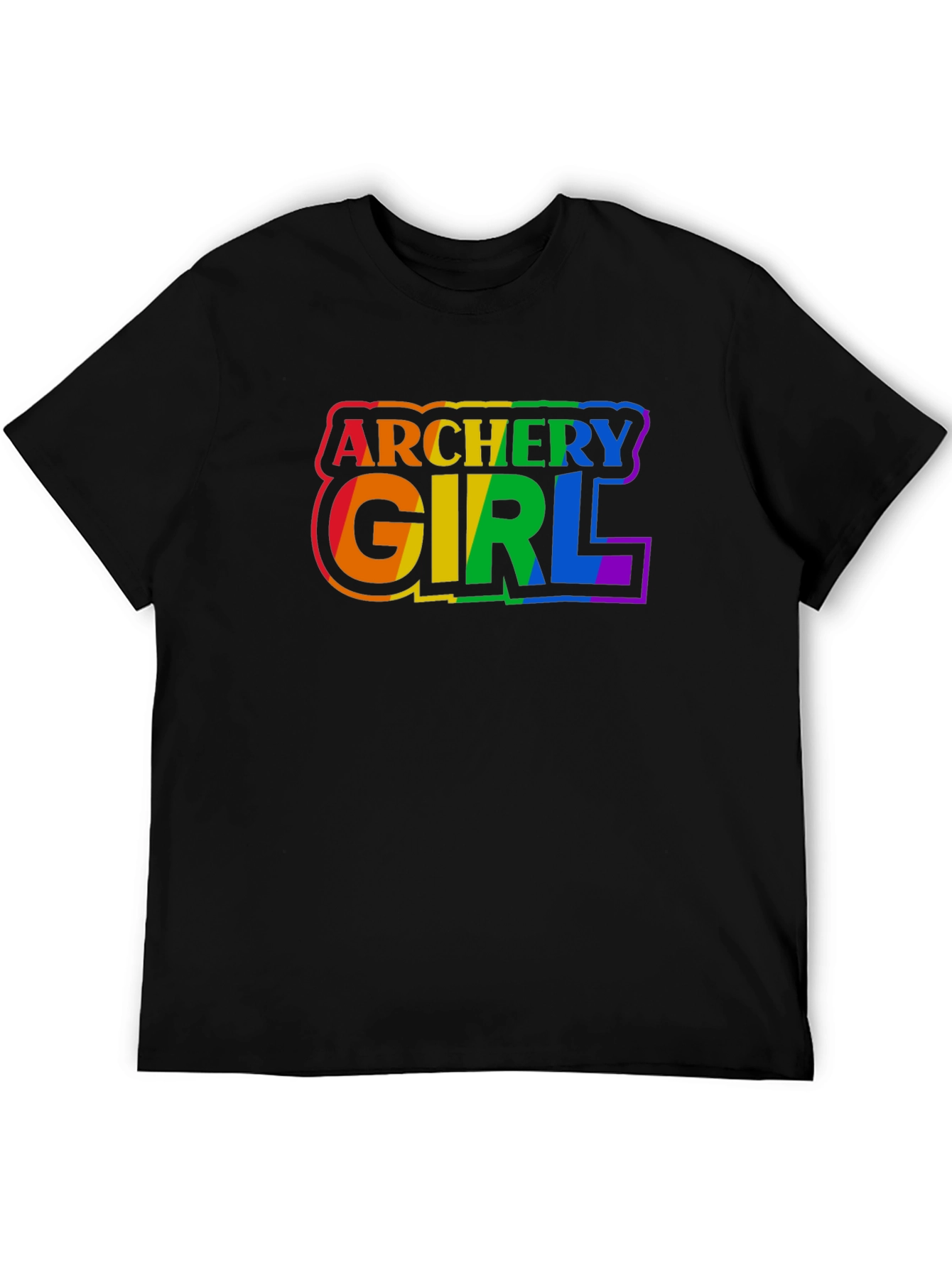 Archery Girl Pride T-Shirt - Rainbow Graphic Tee