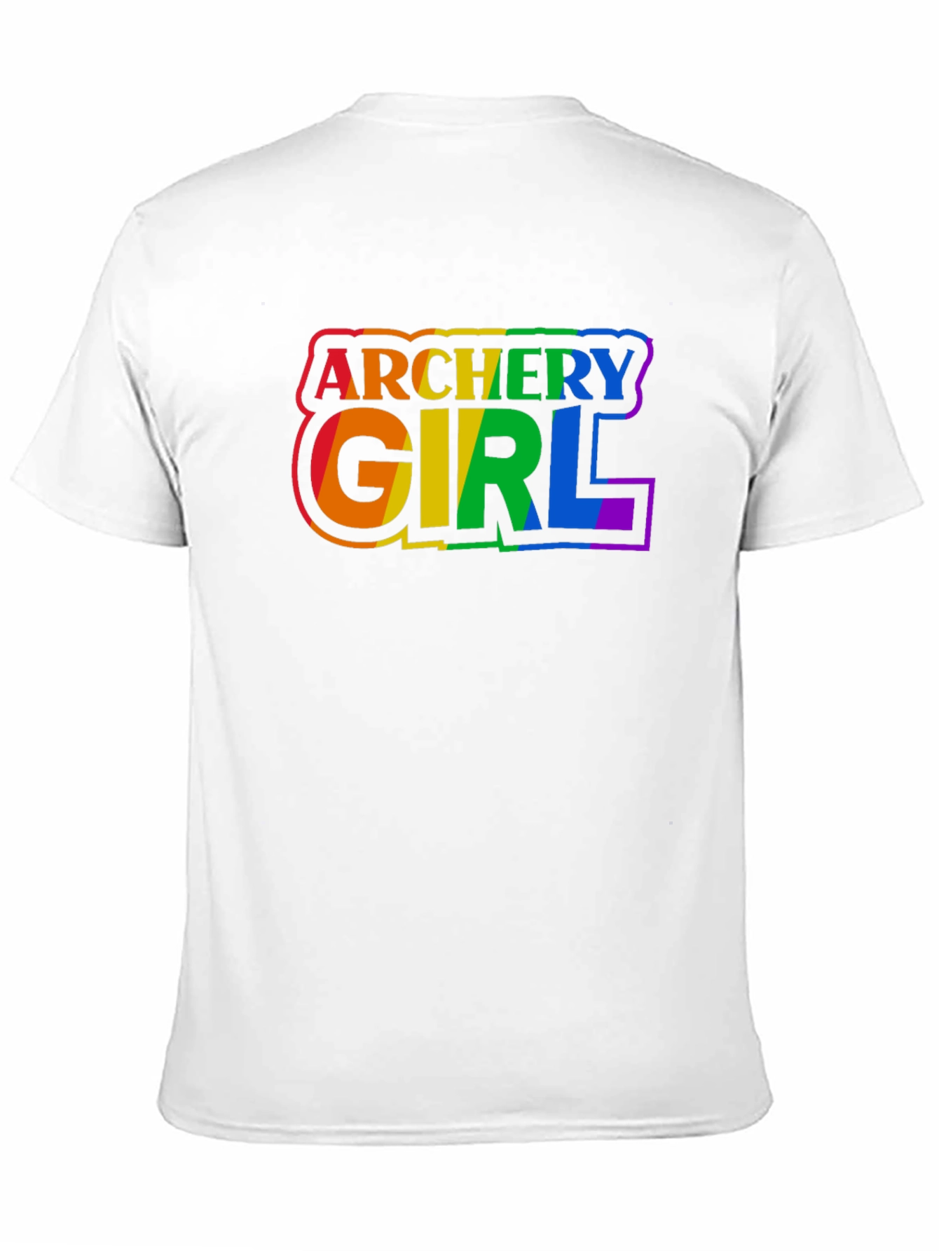 Archery Girl Pride T-Shirt - Rainbow Graphic Tee