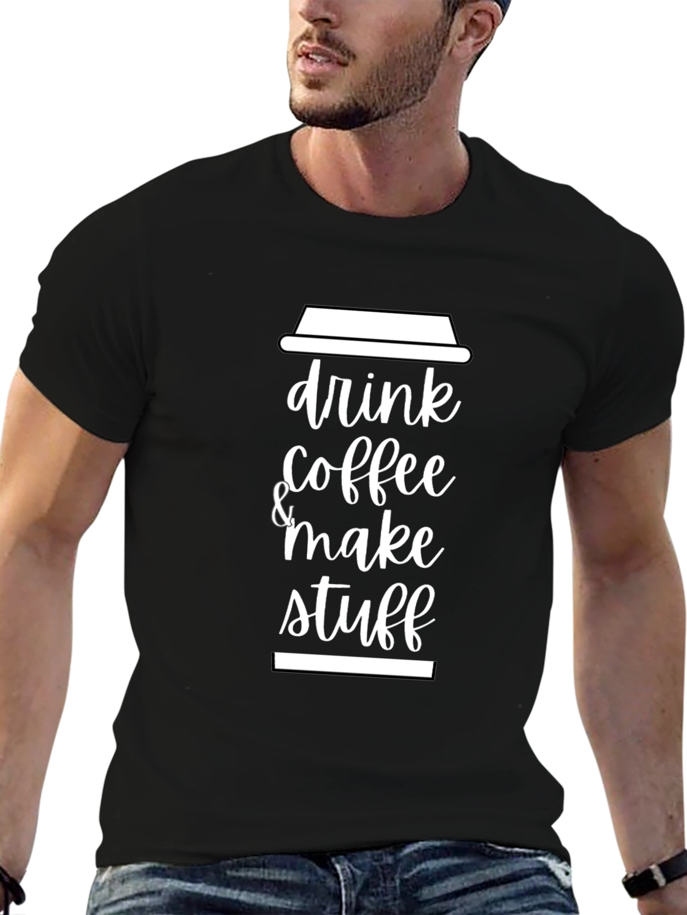 Drink Coffee & Make Stuff Graphic Tee