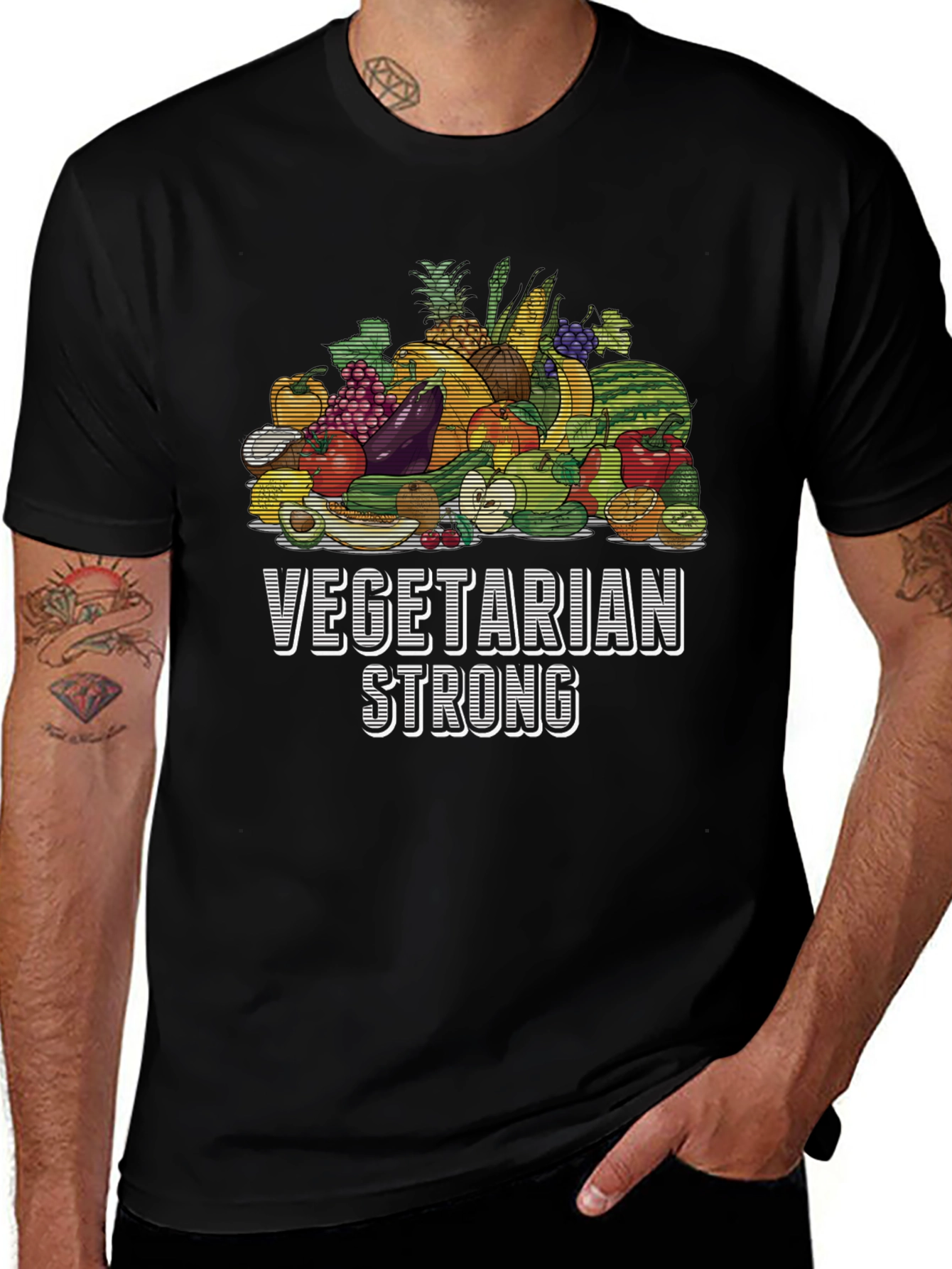 Vegetarian Strong T-Shirt - Vegan Graphic Tee