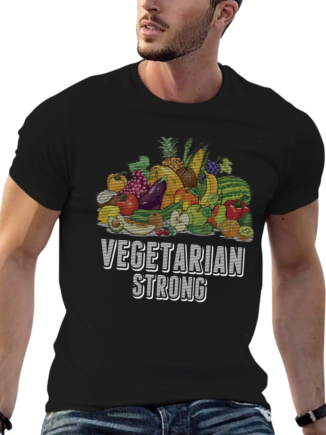 Vegetarian Strong T-Shirt - Vegan Graphic Tee