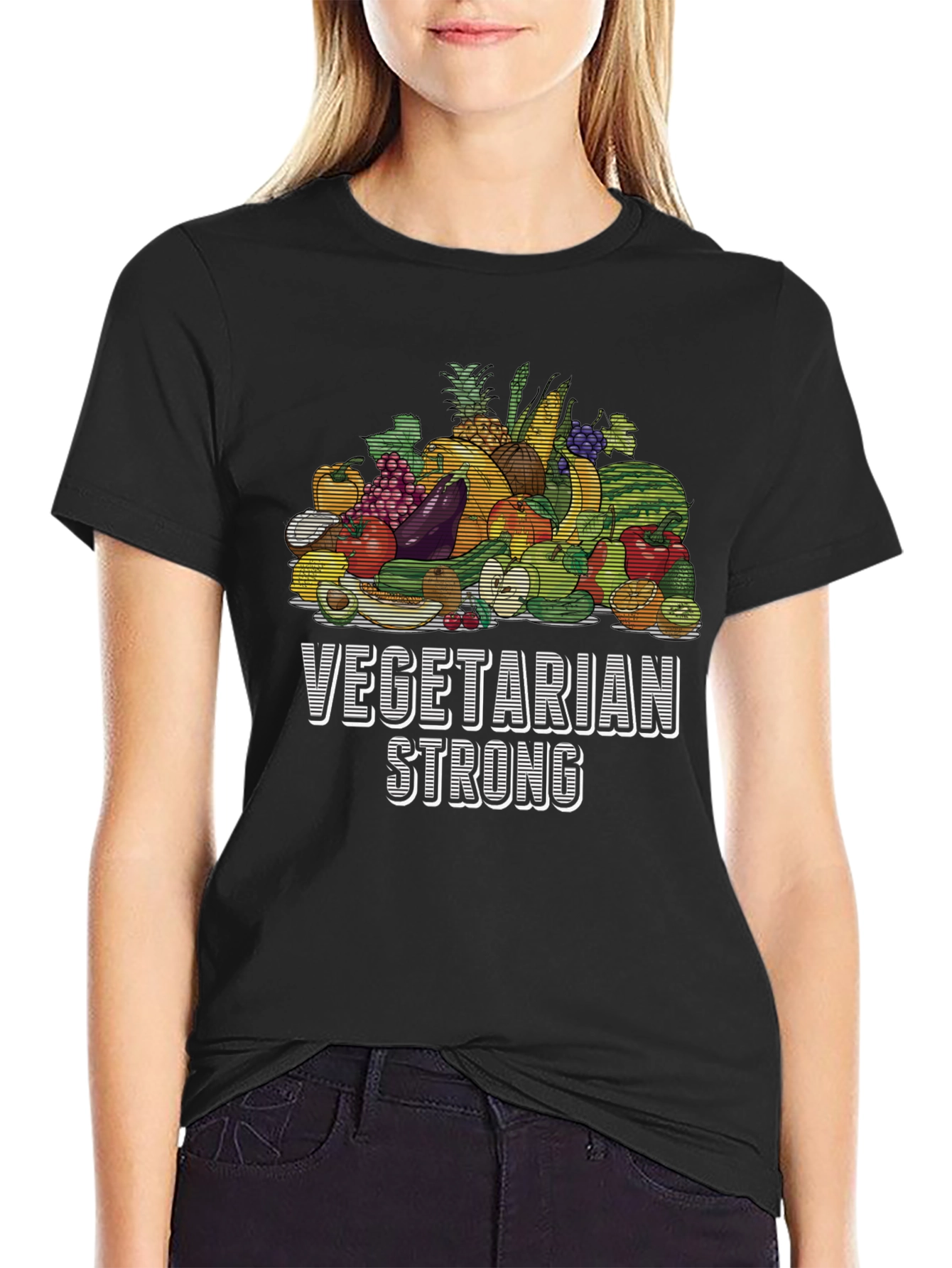 Vegetarian Strong T-Shirt - Vegan Graphic Tee