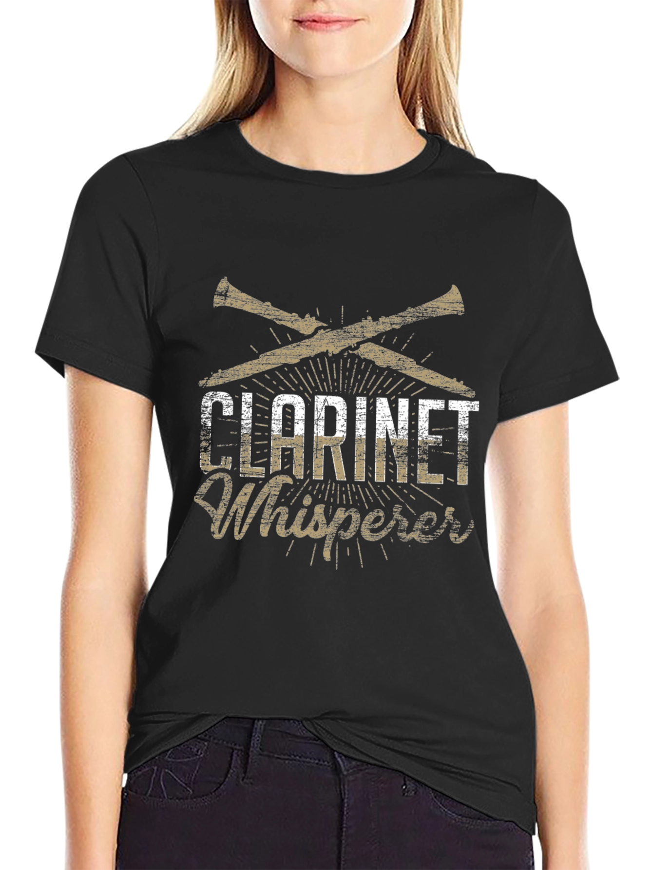 Clarinet Whisperer Black T-Shirt
