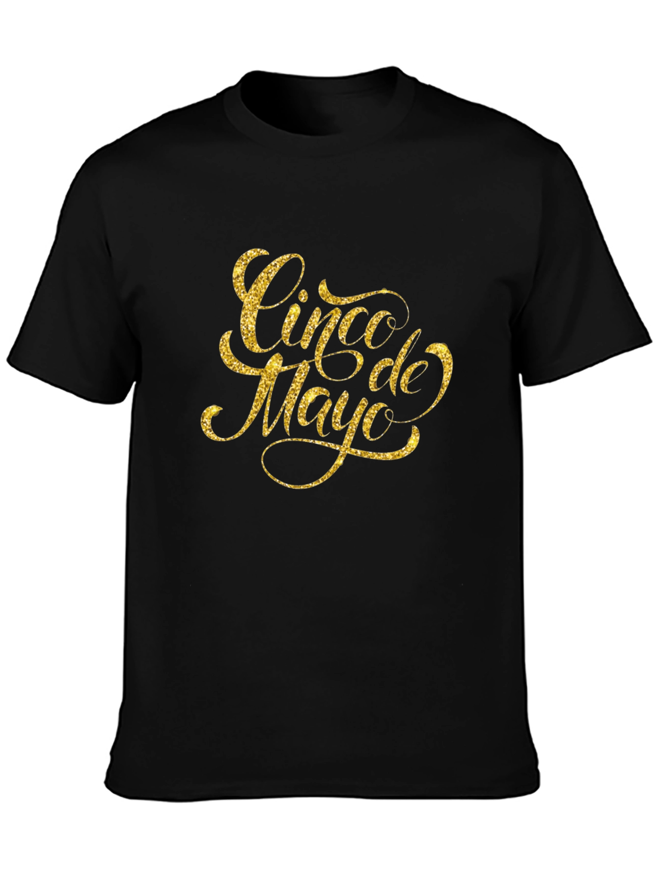Cinco de Mayo Gold Glitter Graphic Tee