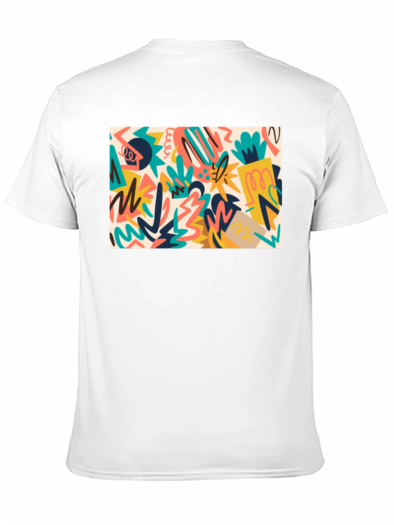 Abstract Graphic Print Black T-Shirt