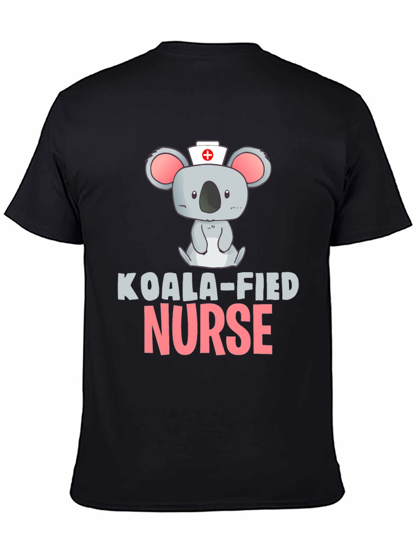 Koala-fied Nurse Black T-Shirt