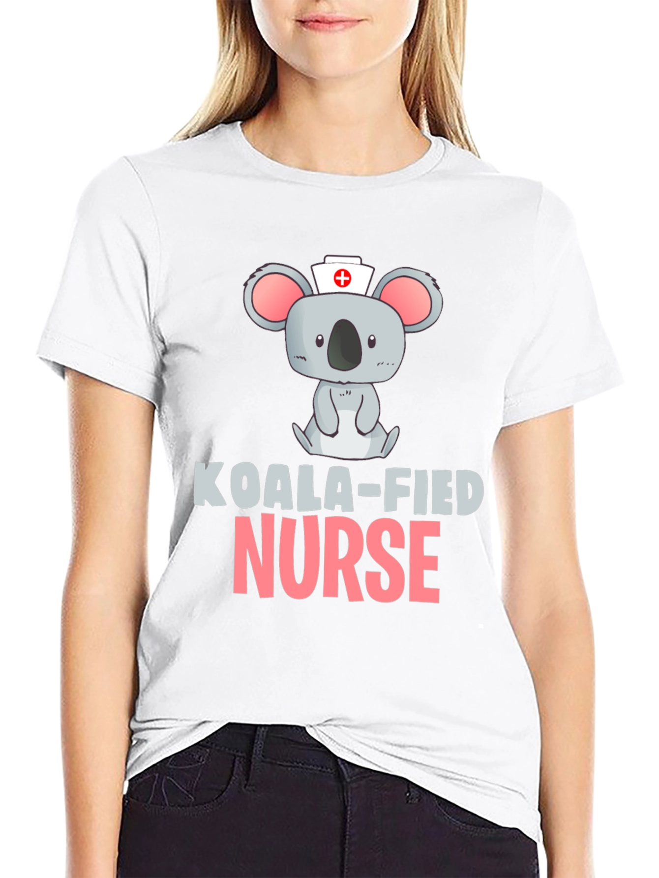 Koala-fied Nurse Black T-Shirt