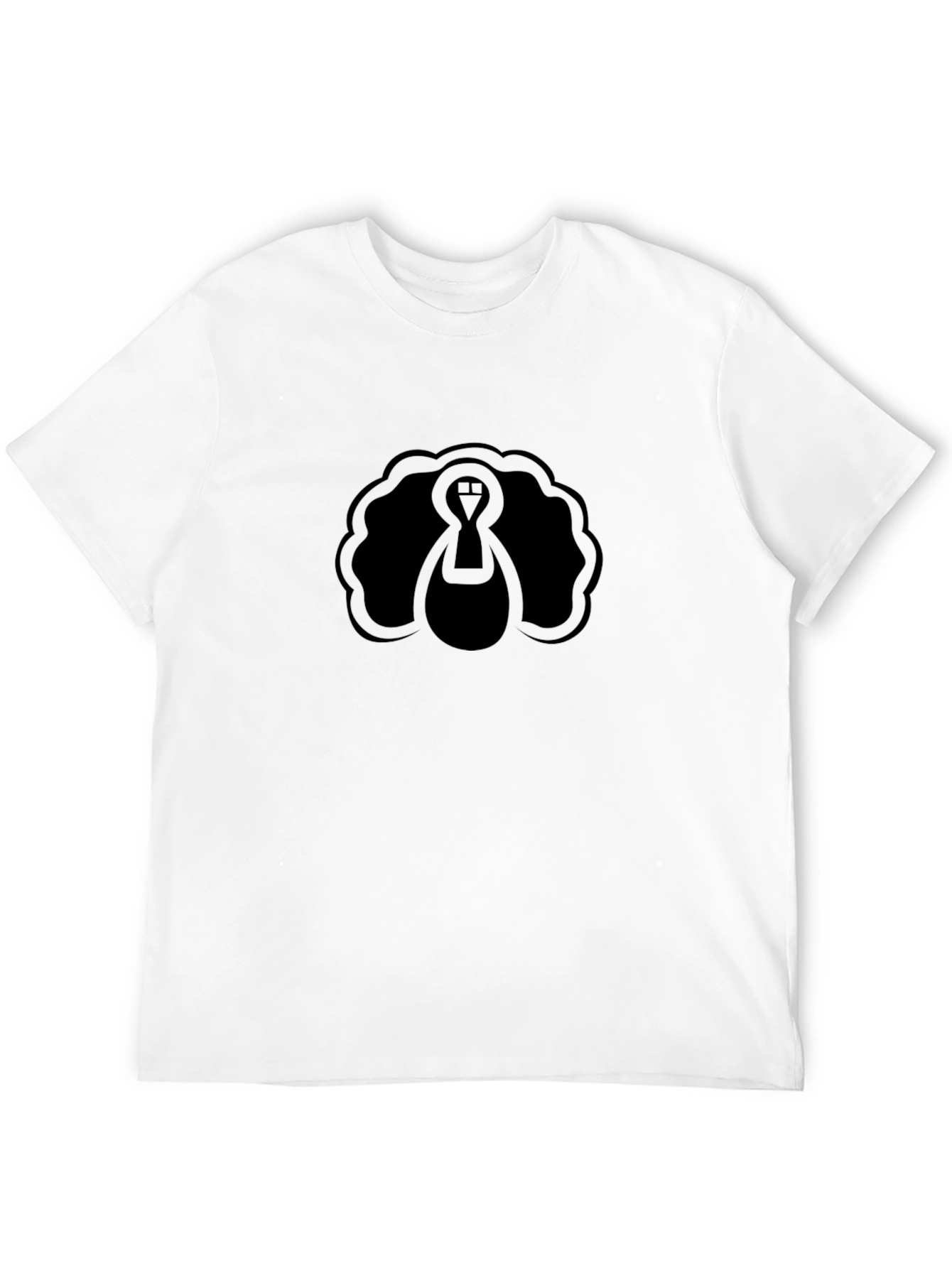 Mens Black Turkey Graphic Tee - Holiday Style