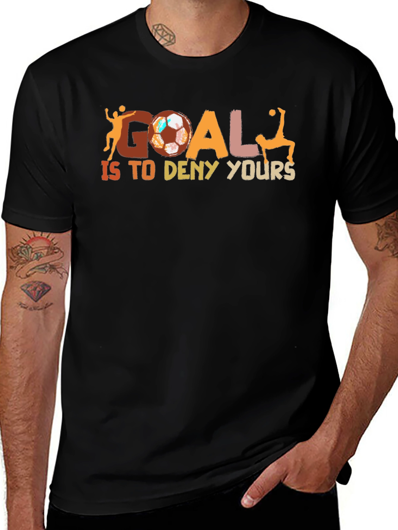Soccer Goal Graphic T-Shirt - Casual Style