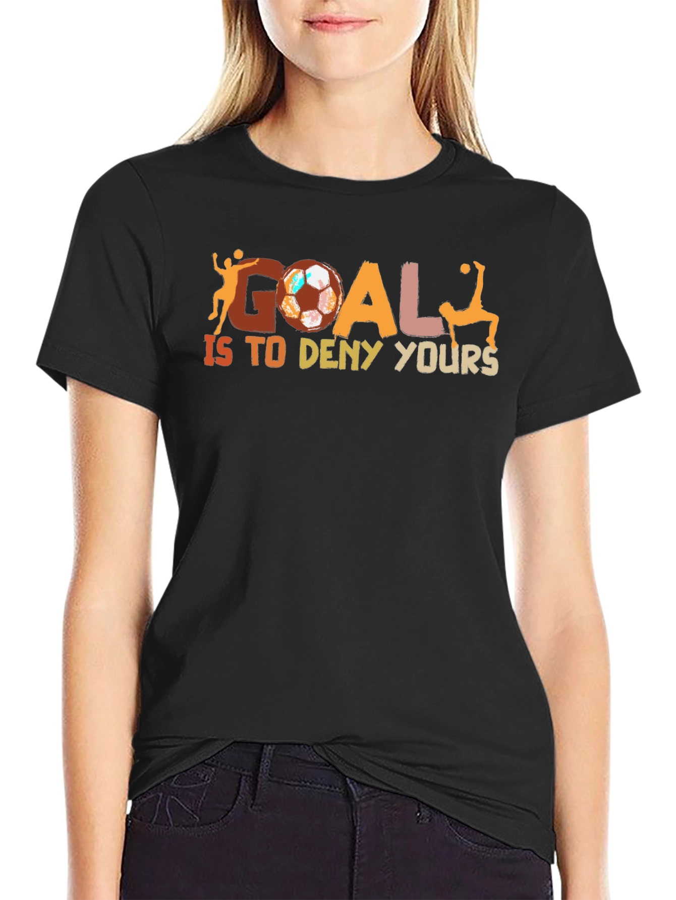 Soccer Goal Graphic T-Shirt - Casual Style