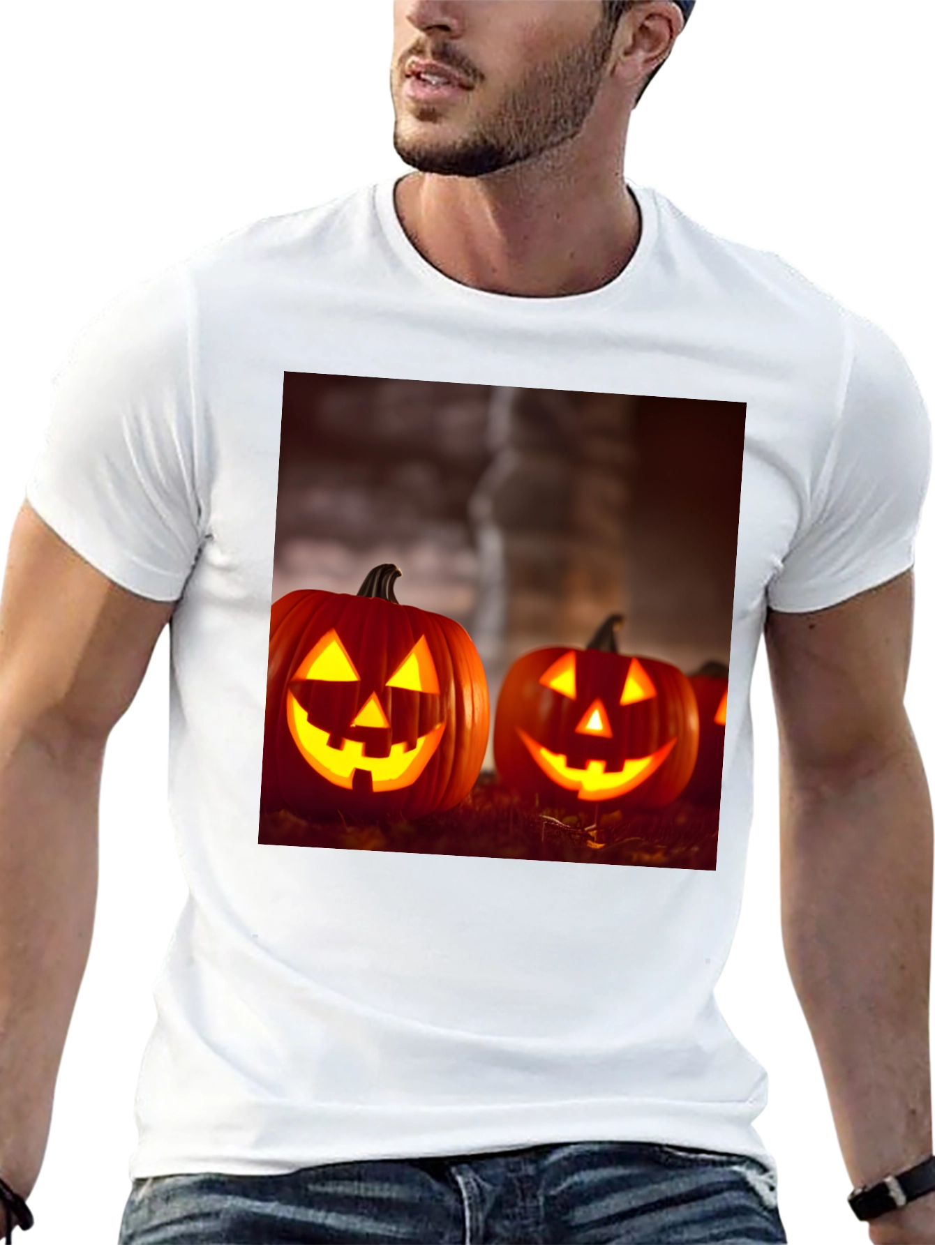 Halloween Pumpkin T-Shirt - Festive Graphic Tee