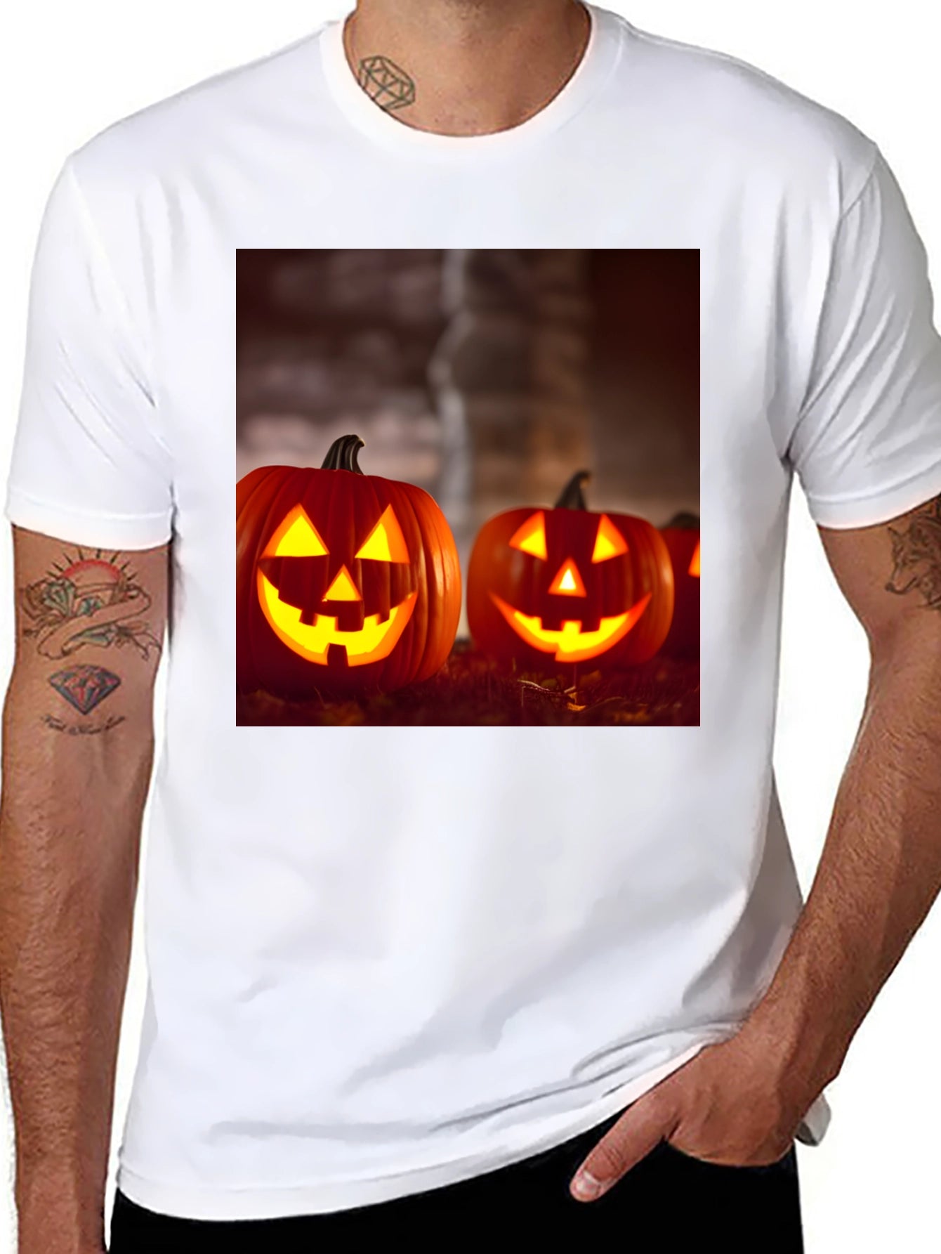 Halloween Pumpkin T-Shirt - Festive Graphic Tee