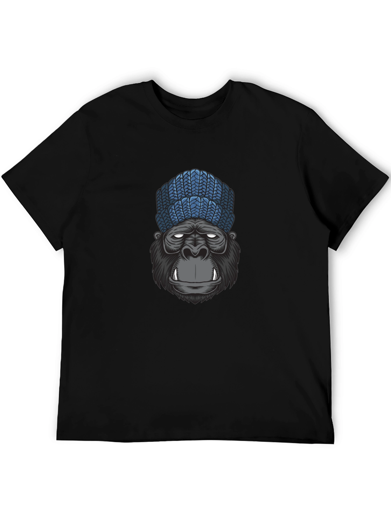 Gorilla Beanie Graphic Tee - Cool & Casual