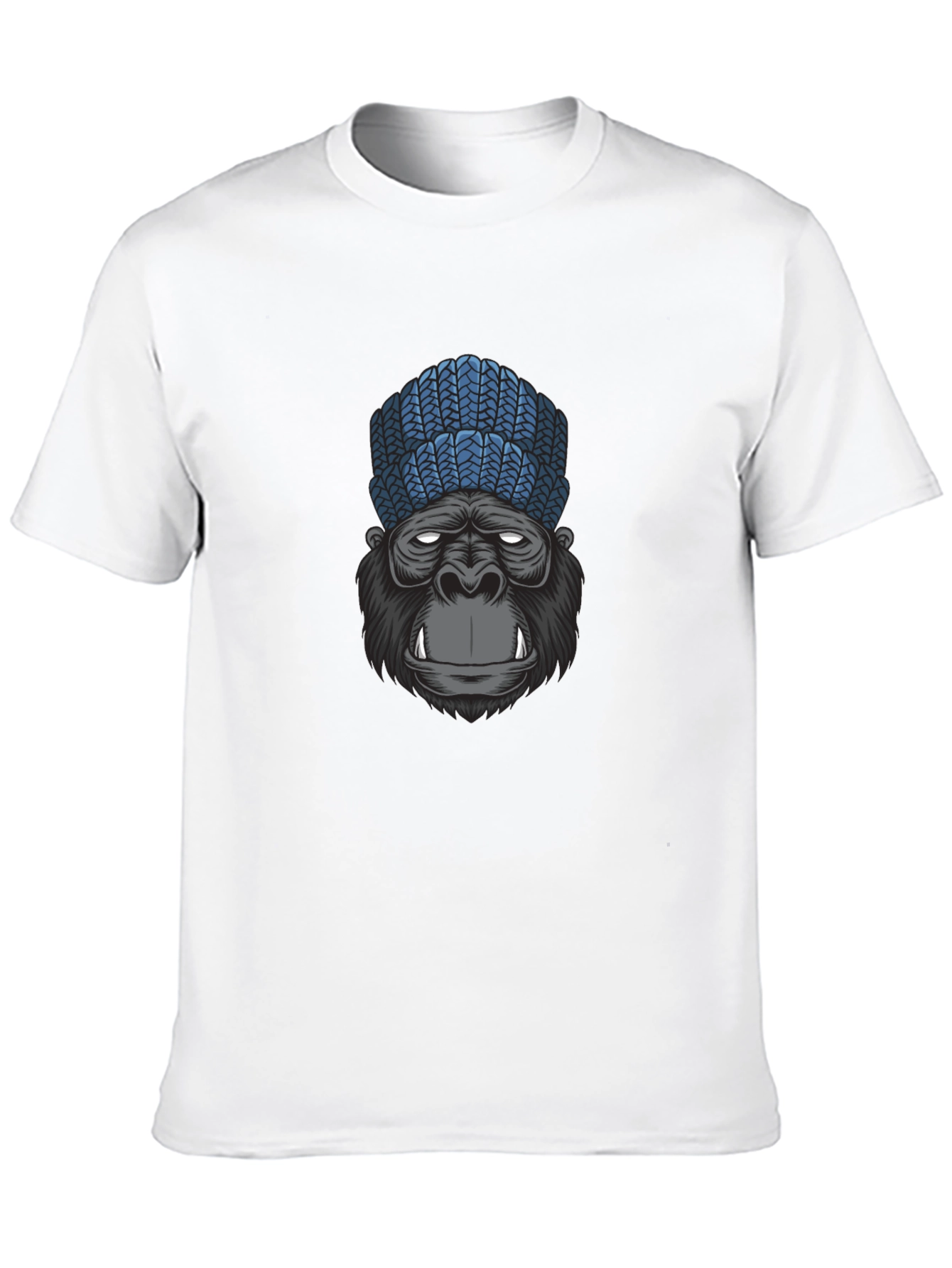 Gorilla Beanie Graphic Tee - Cool & Casual