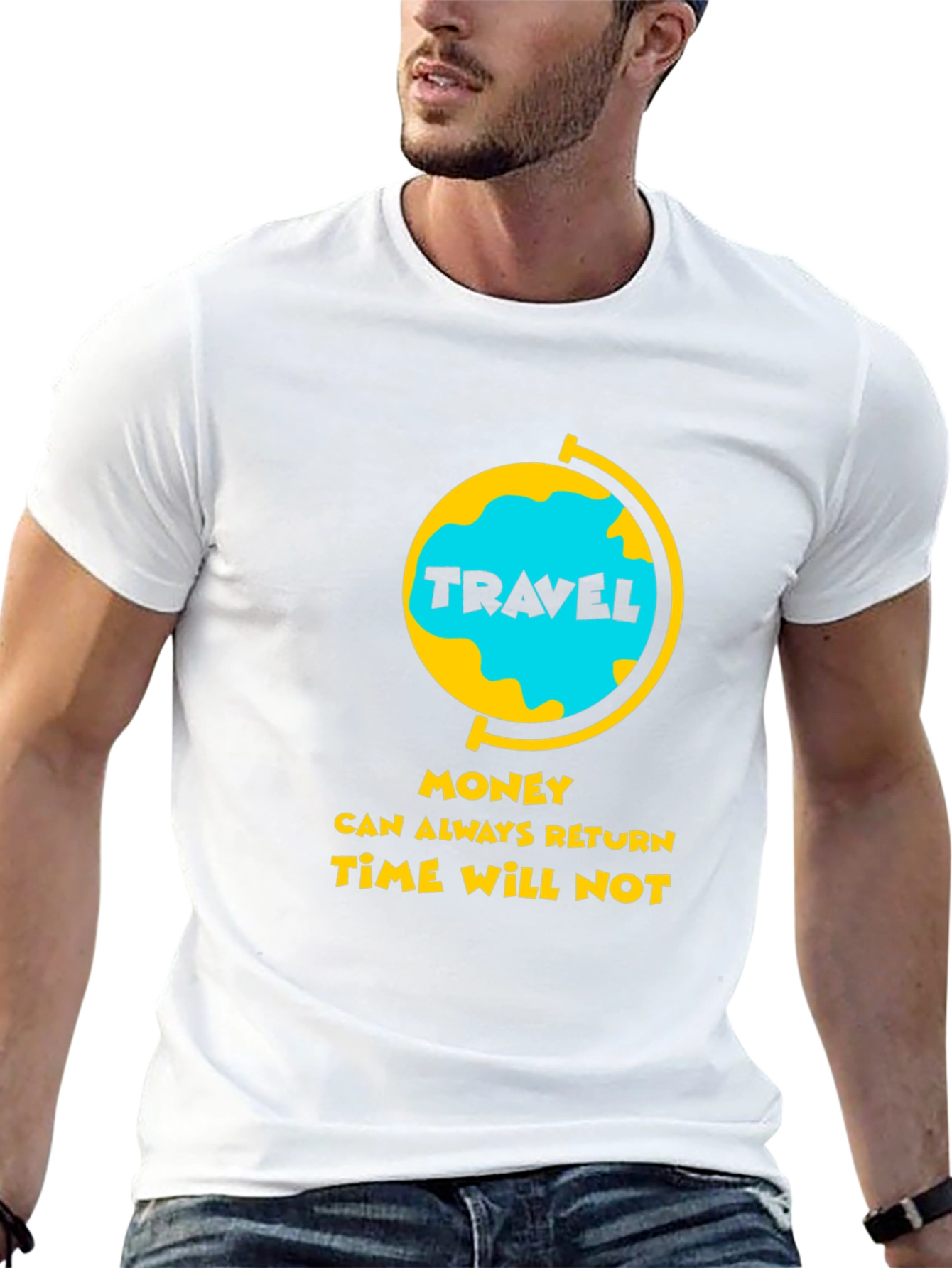 Travel Globe Graphic Tee - Time Will Not