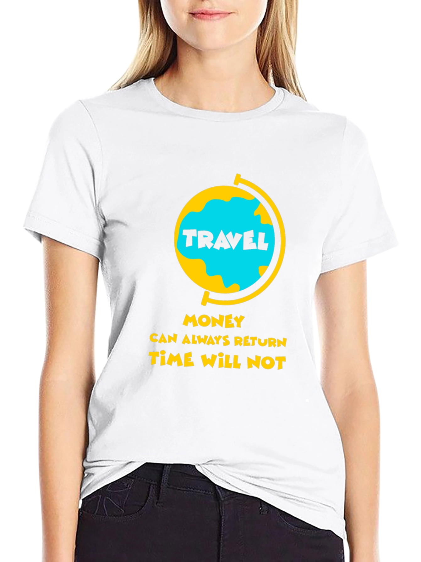 Travel Globe Graphic Tee - Time Will Not