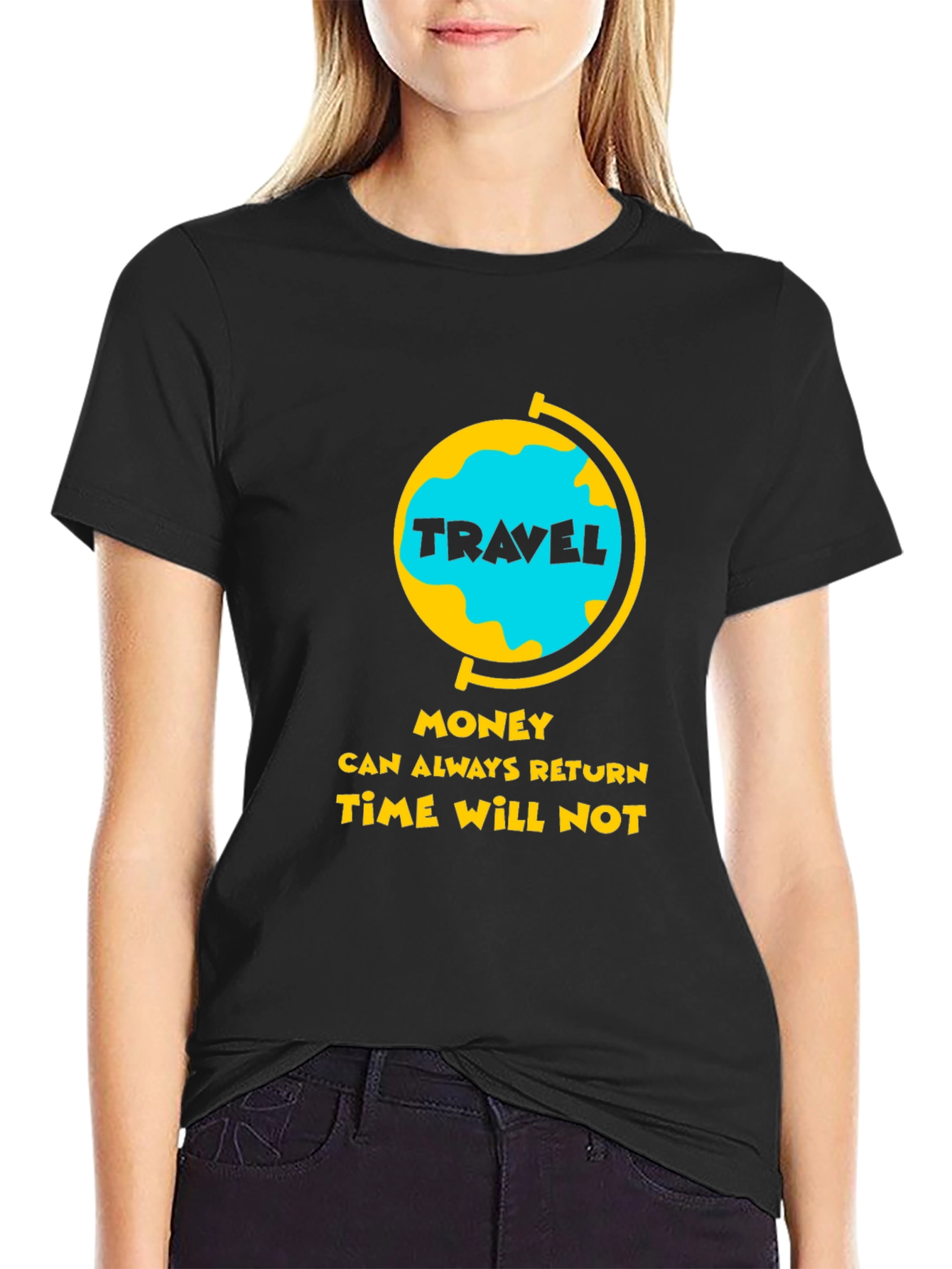 Travel Globe Graphic Tee - Time Will Not