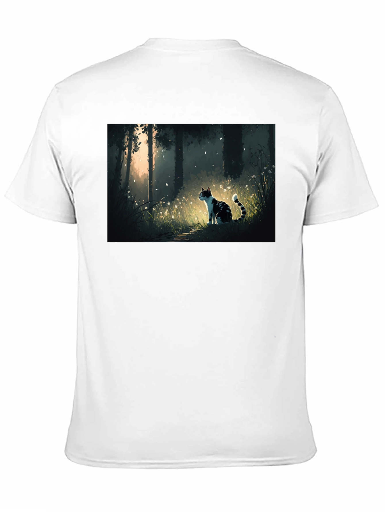 Cat Forest T-Shirt - Black