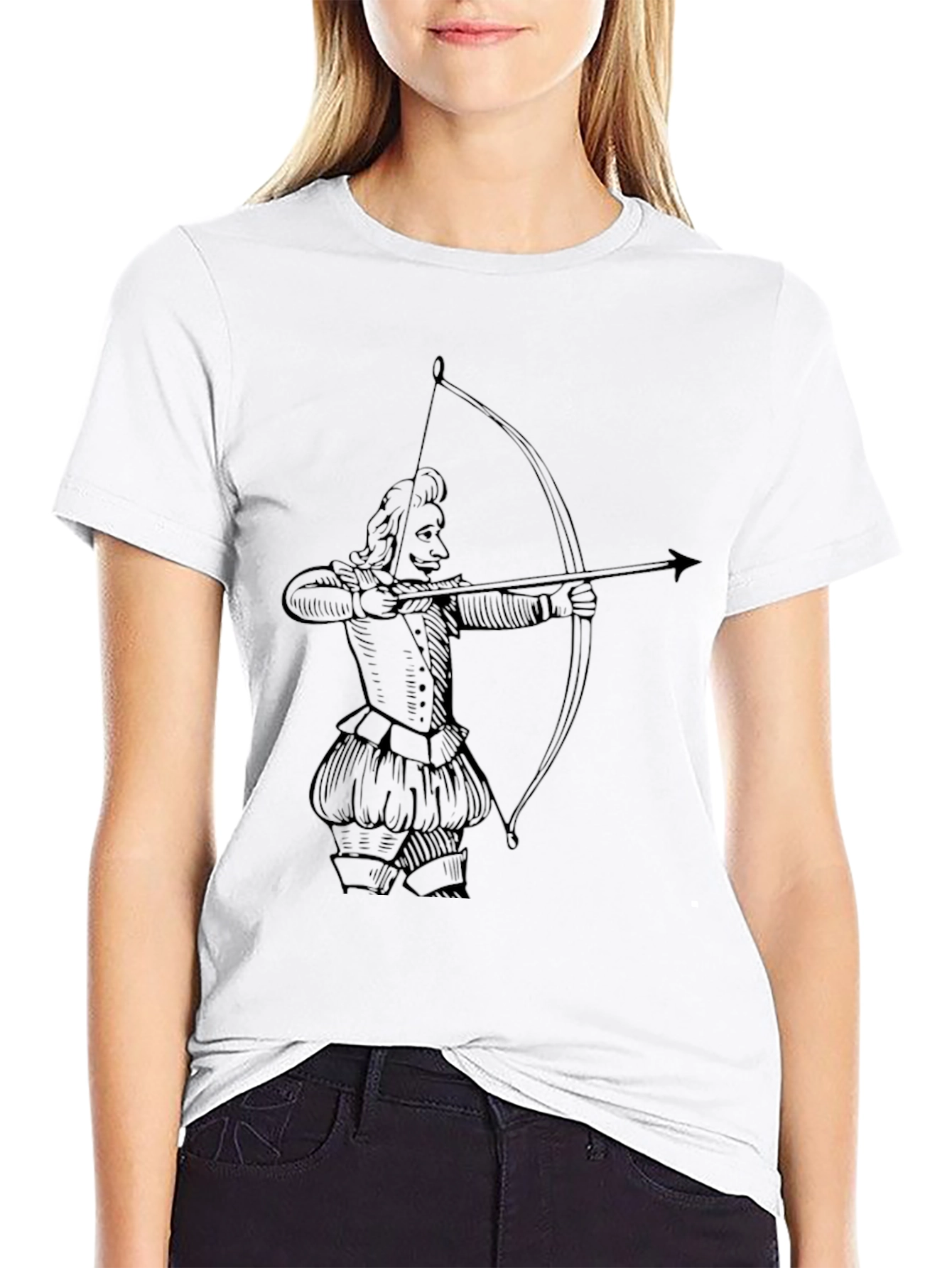 Archer Graphic Tee - Black Cotton T-Shirt