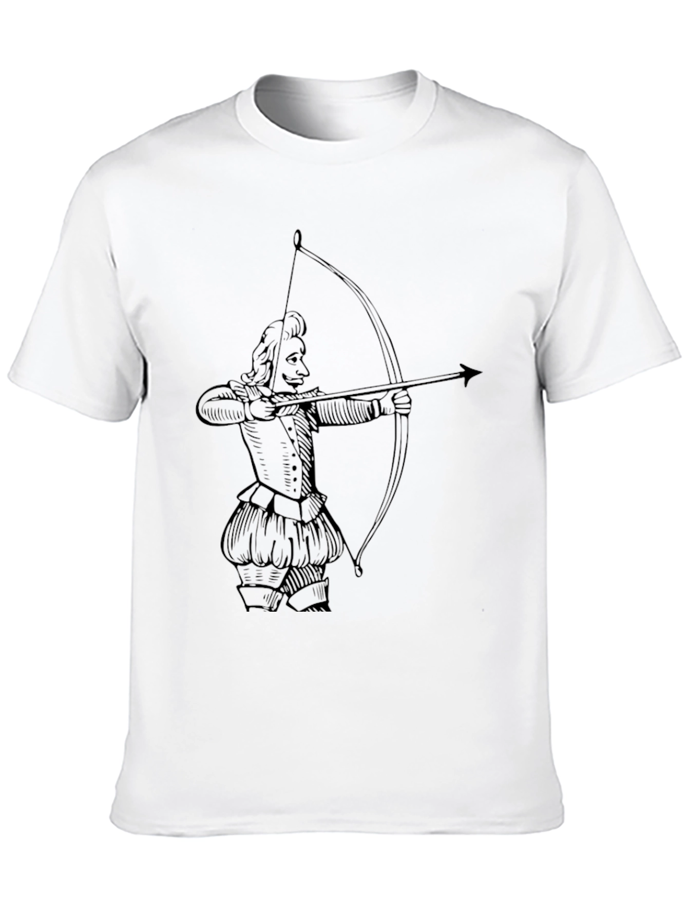 Archer Graphic Tee - Black Cotton T-Shirt