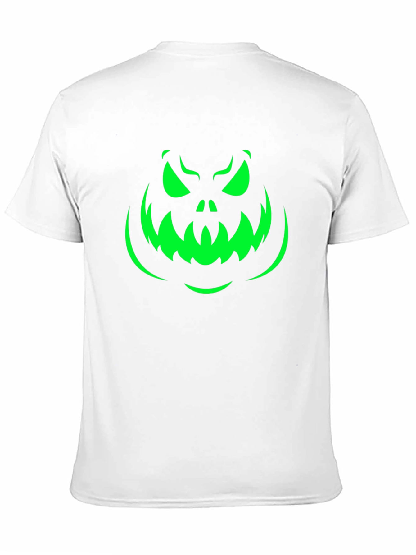Spooky Pumpkin Face Halloween T-Shirt - Black